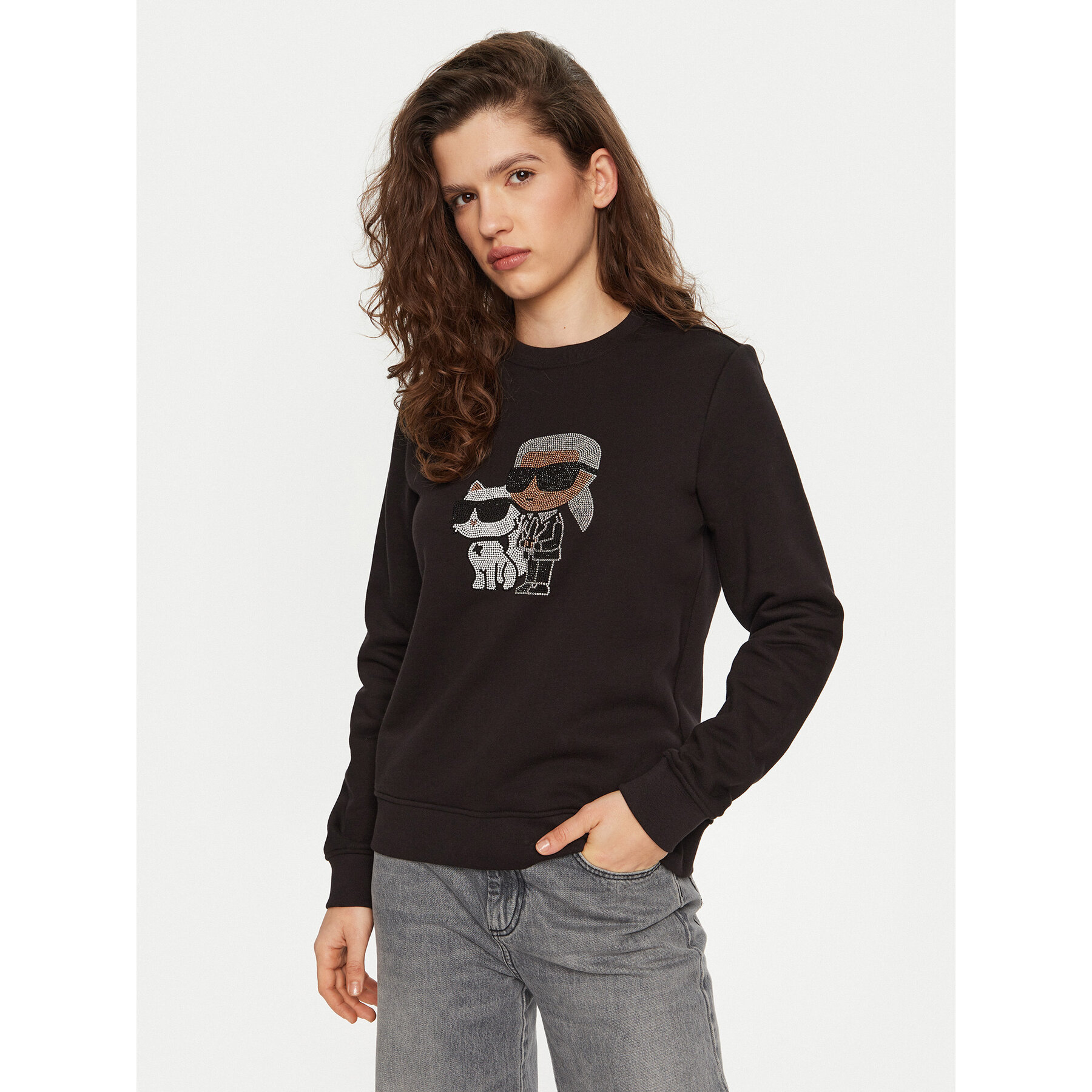 KARL LAGERFELD Sweatshirt A1W20081 Schwarz Regular Fit
