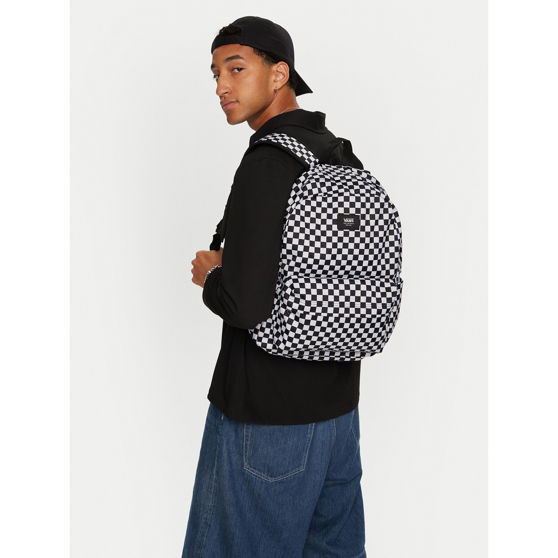 Σακίδιο Vans Old Skool Check Backpack VN000H4XY281 Μαύρο