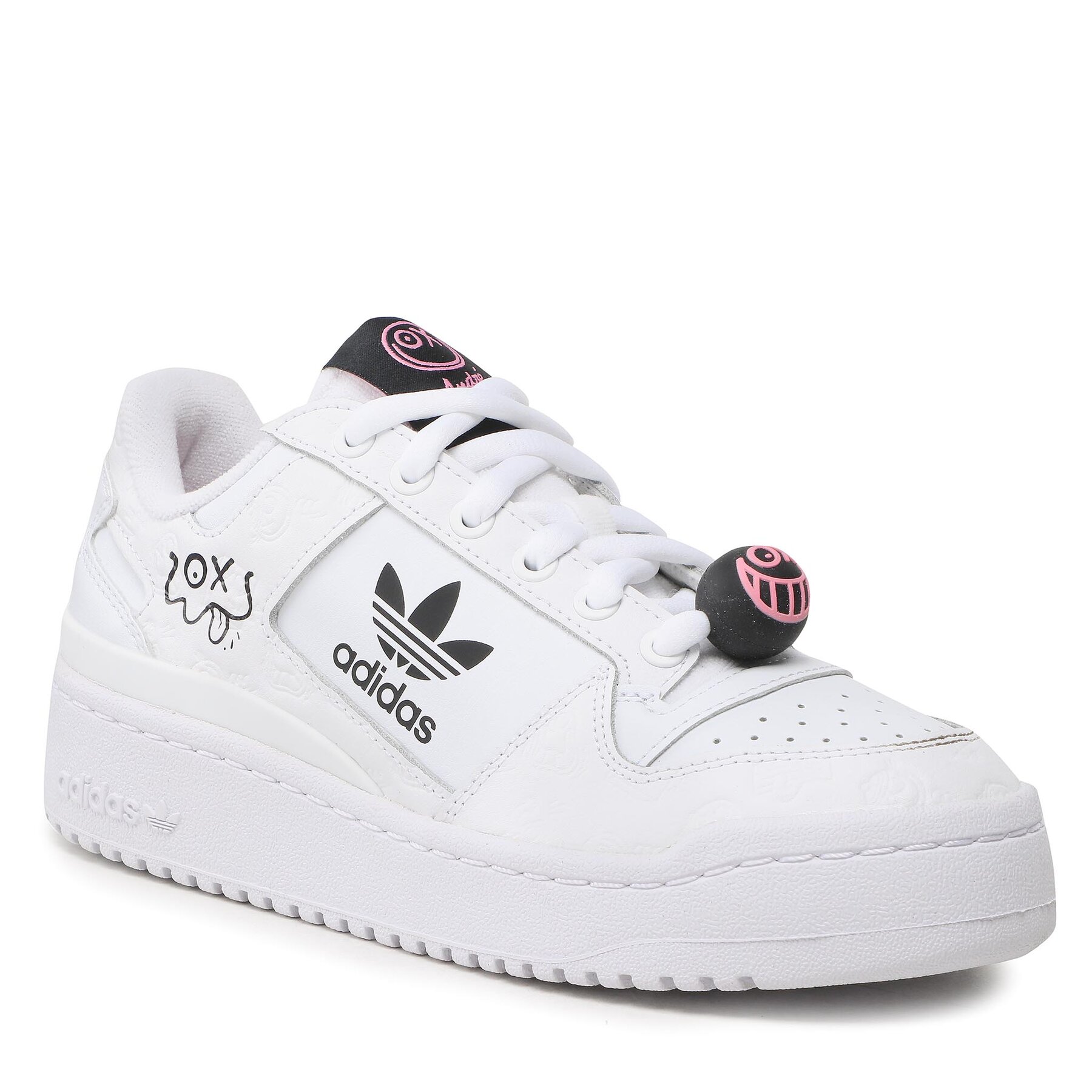 Pantofi adidas Forum Bold x André Saraiva Shoes HQ6863 Alb