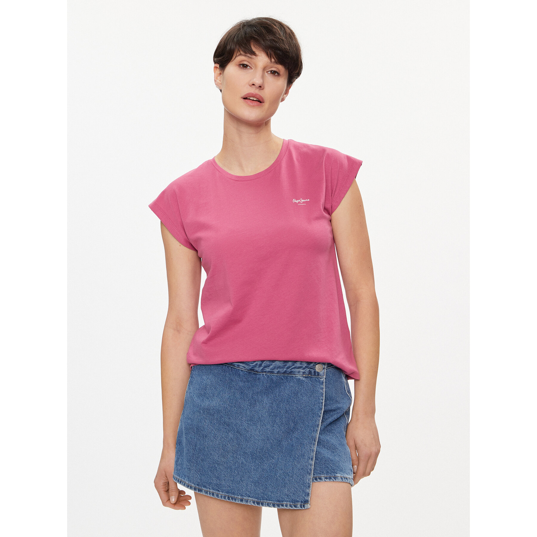 Pepe Jeans Póló Lory PL505853 Rózsaszín Regular Fit