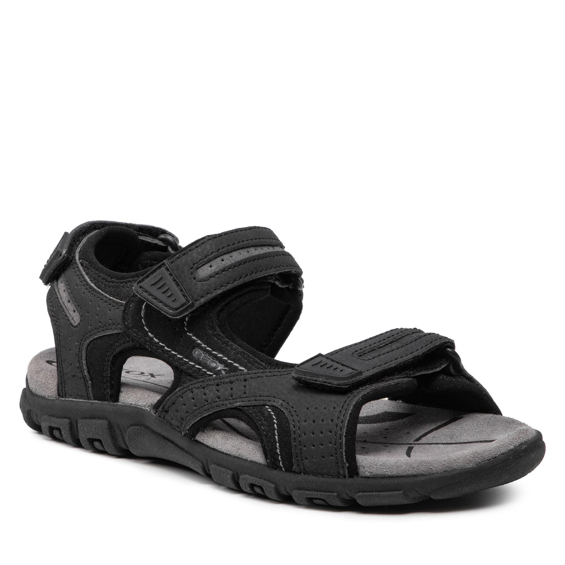 Sandale Geox U S.Strada D U8224D 050AU C9310 Black/Stone 050AU imagine noua