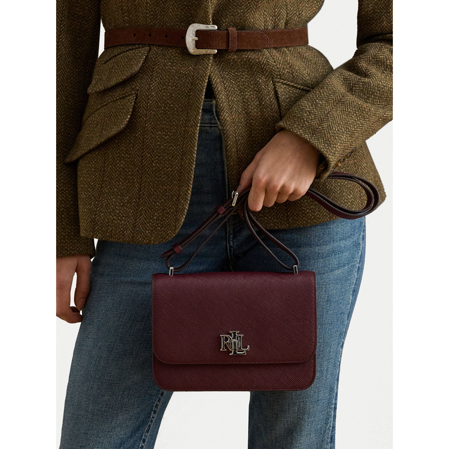 Geantă LAUREN RALPH LAUREN 431974272007 Vișiniu