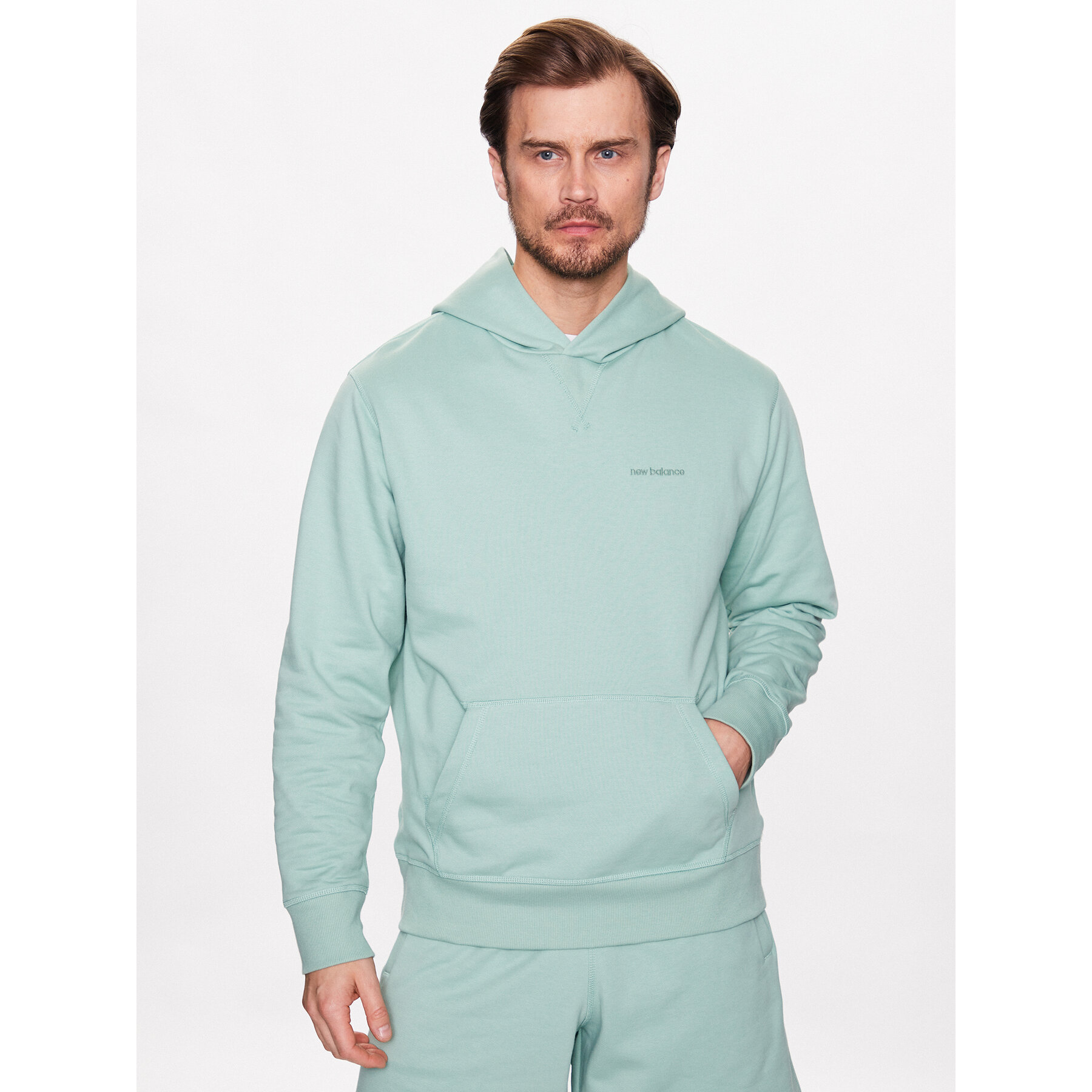 New Balance Sweatshirt MT23565S Grün Relaxed Fit