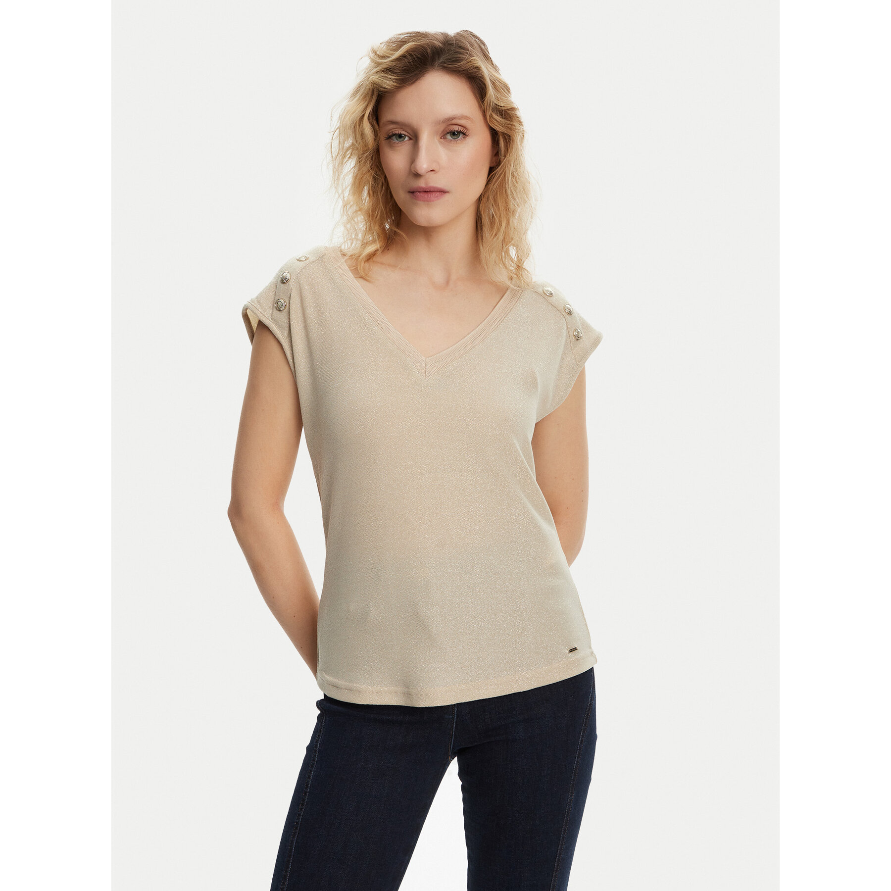 Morgan Bluse 241-DILI Beige Regular Fit