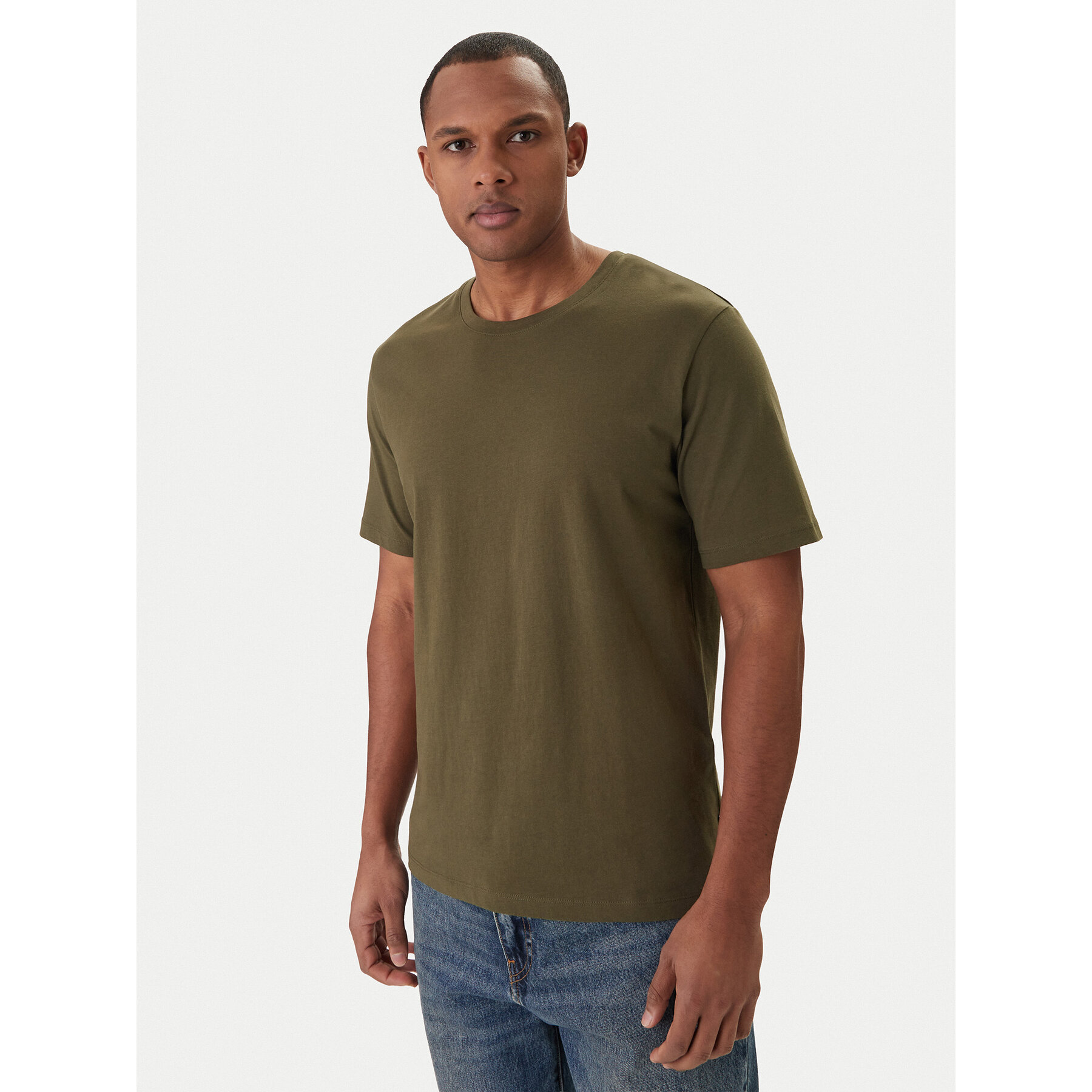 Jack & Jones Majica Orrganic Basic 12156101 Zelena Slim Fit