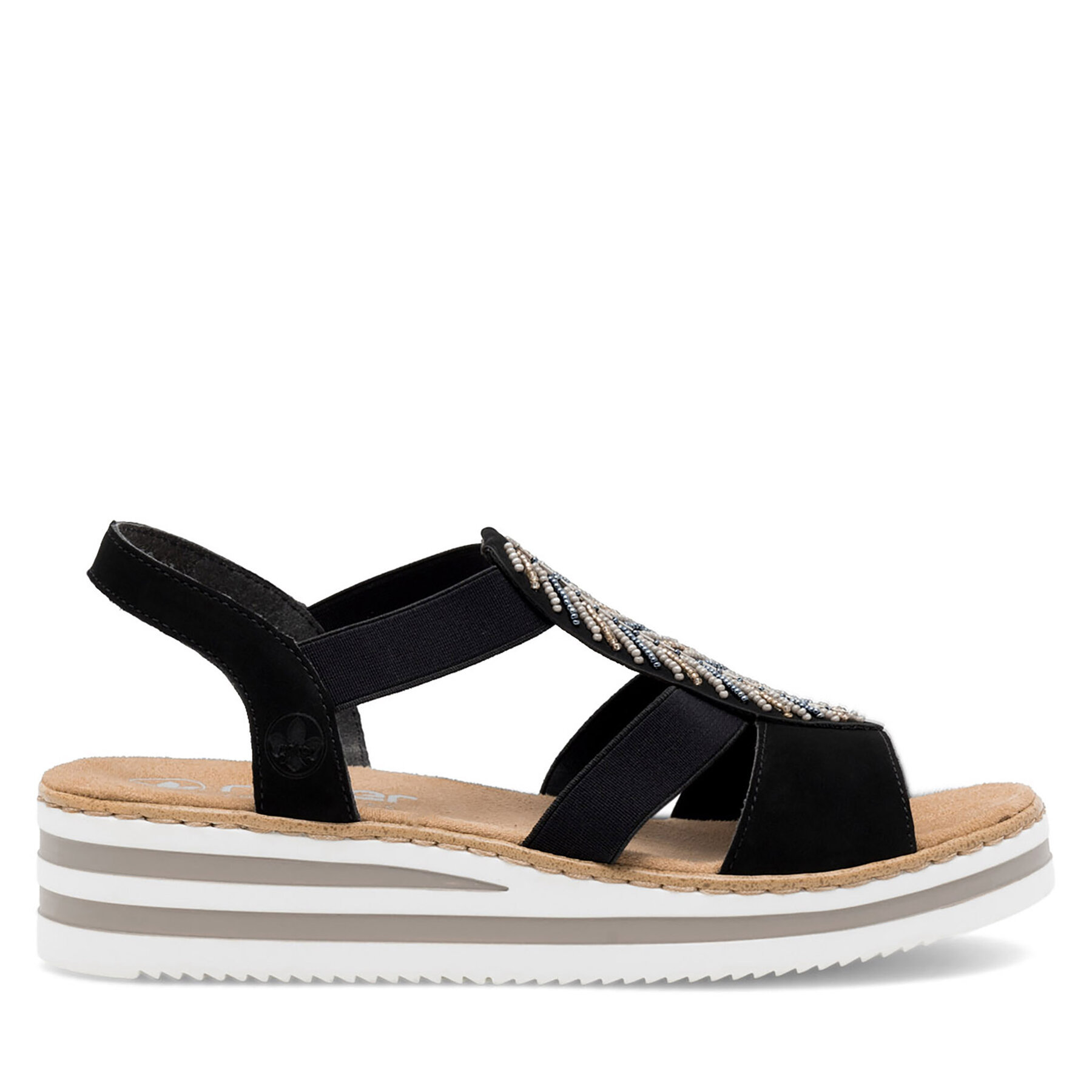 Sandales Rieker V02C1-00 Melns