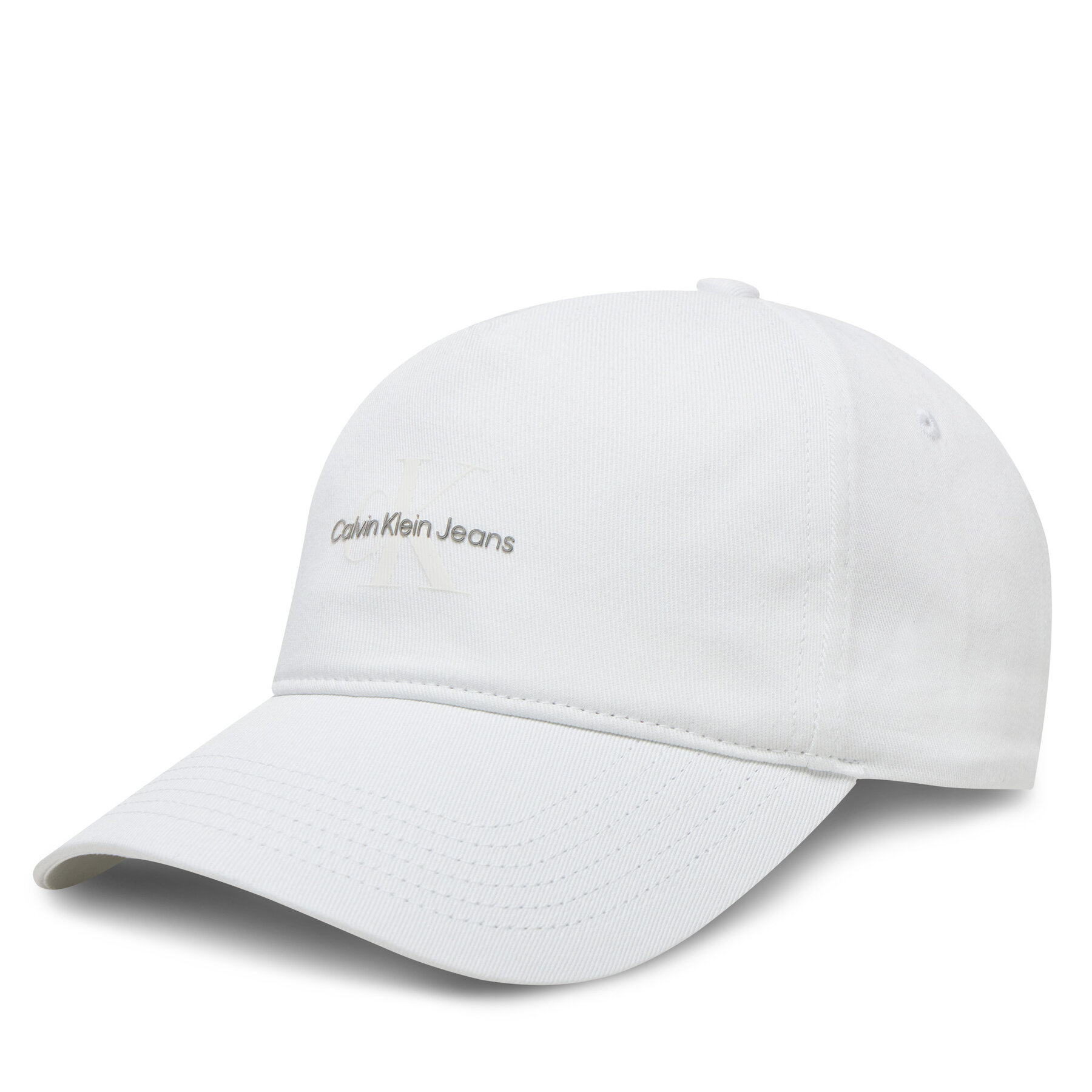 Czapka z daszkiem Calvin Klein Jeans Biały Printed Monologo Cap LV04K5027G
