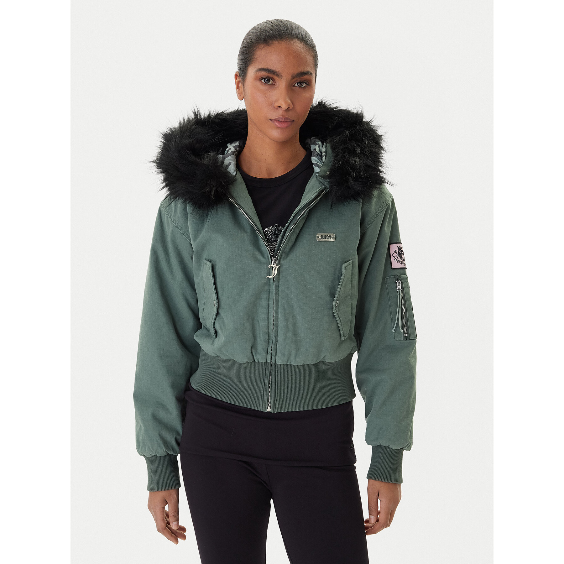 Juicy Couture Bomber JCOIJ225553 Zelena Regular Fit