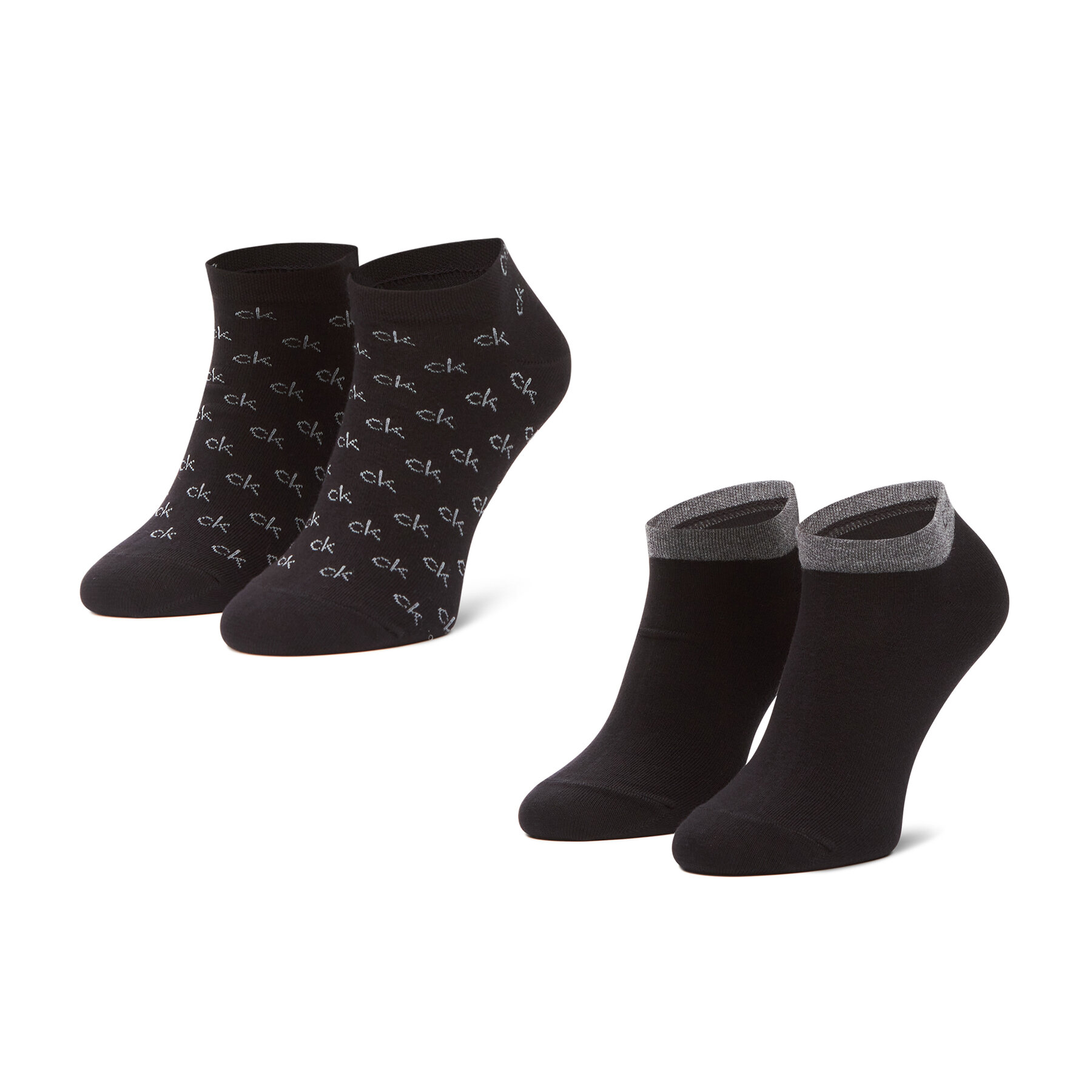 

Набір 2 пар низьких чоловічих шкарпеток Calvin Klein 100001762 Black 001, Чорний
