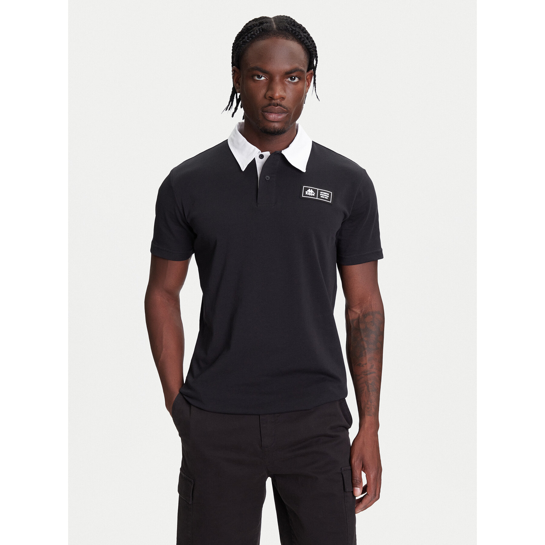 Kappa Pólóing Authentic Nilde 351R2IW Fekete Regular Fit