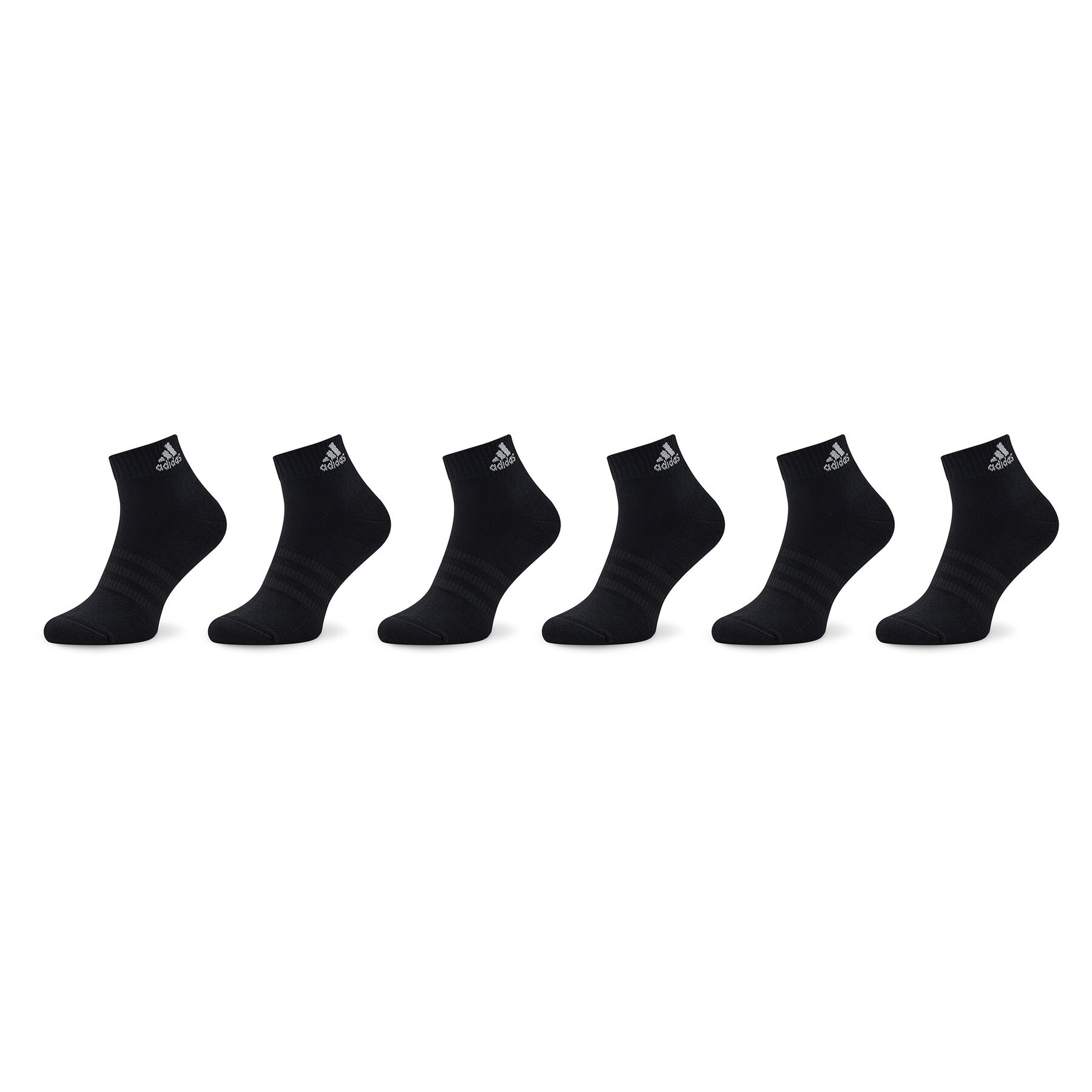 Calzini corti unisex adidas Cushioned Sportswear Ankle Socks 6 Pairs IC1291 Nero, Taglia 40_42, taglia : 40_42