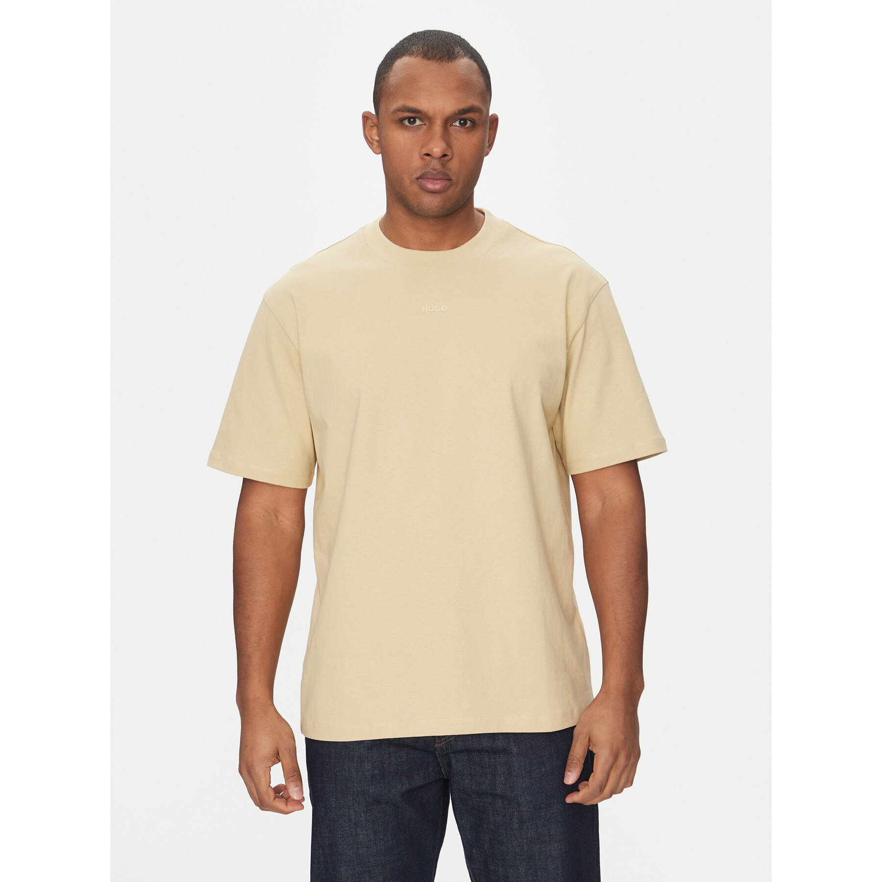 HUGO T-shirt Dapolino 50488330 Beige Relaxed Fit