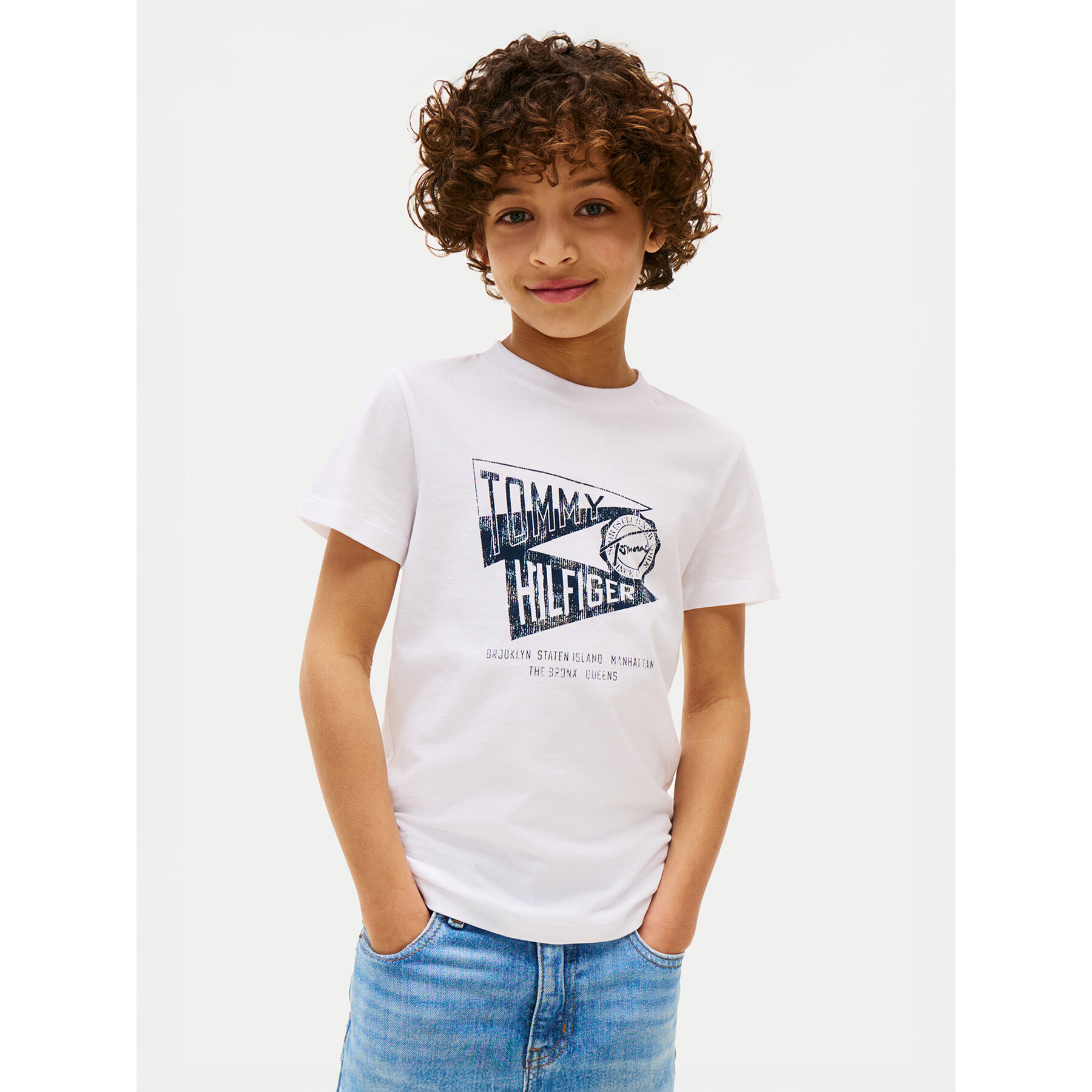 Tommy Hilfiger T-Shirt Graphic KB0KB09719 Λευκό Regular Fit