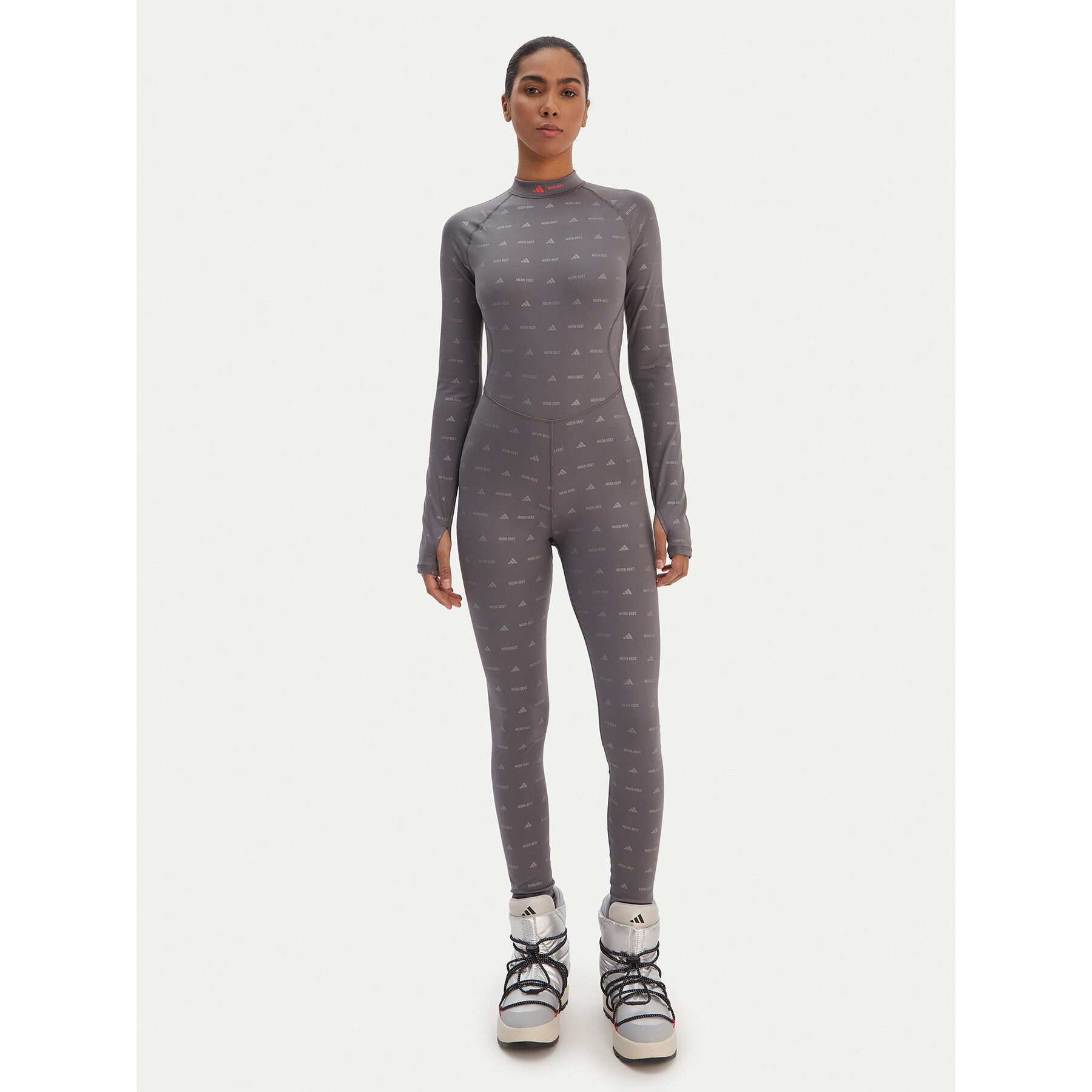 adidas Jumpsuit Moon Boot Shine KB5133 Grau Slim Fit
