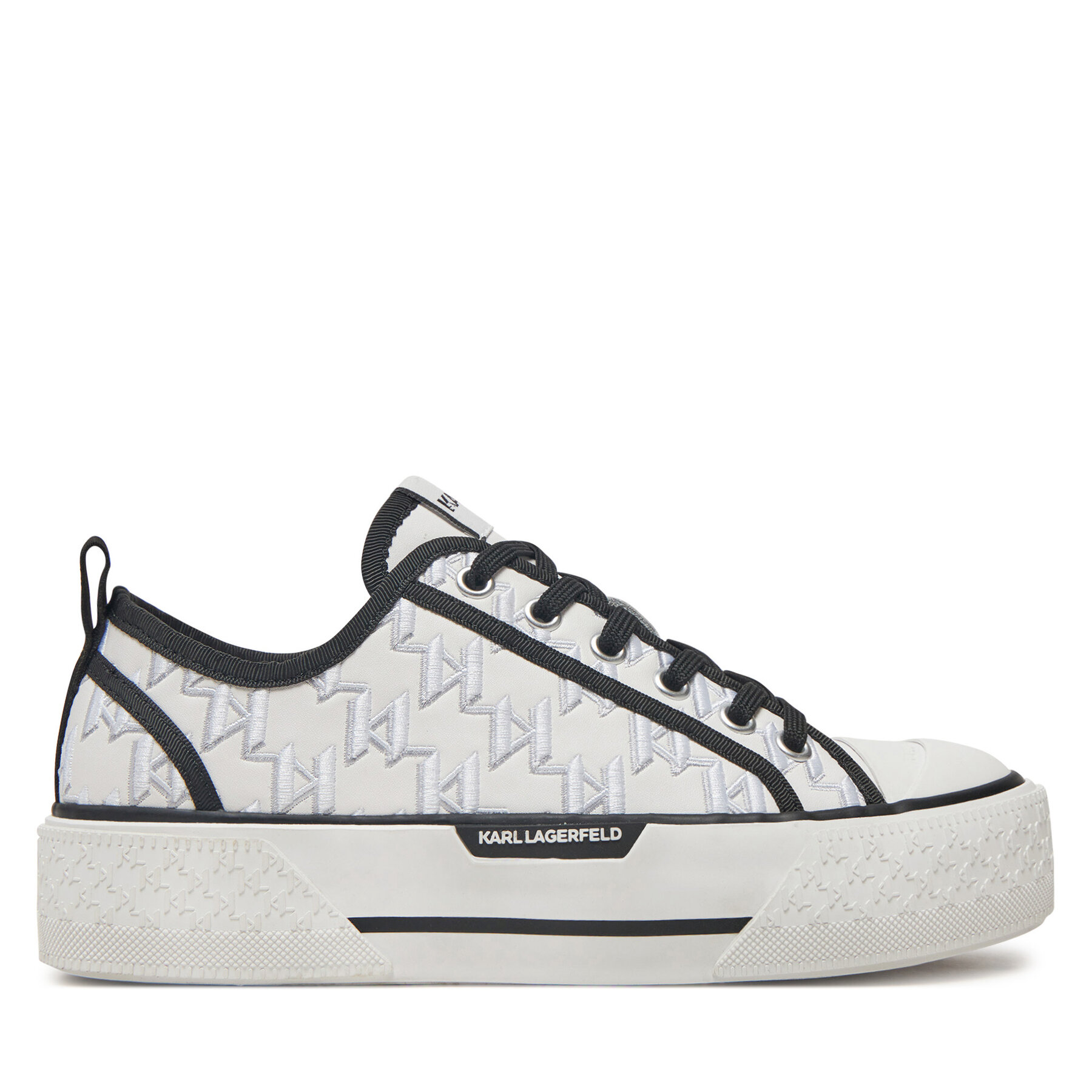 Donna Scarpe da ginnastica KARL LAGERFELD, Taglia 37, Bianco, Kampus Max III KL60615, taglia : 37