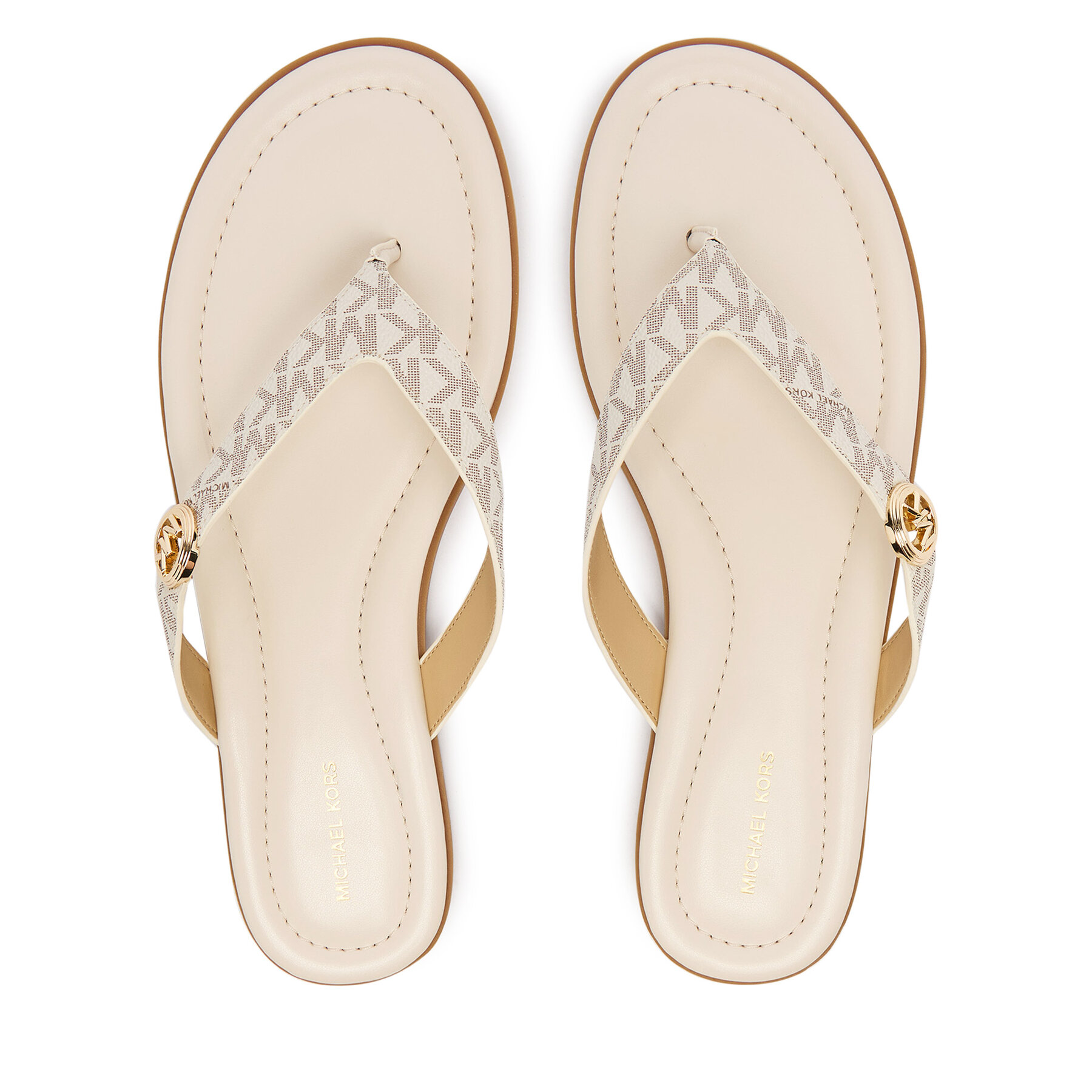 Σαγιονάρες MICHAEL Michael Kors Ering Thong 40S6ERFS1B Εκρού