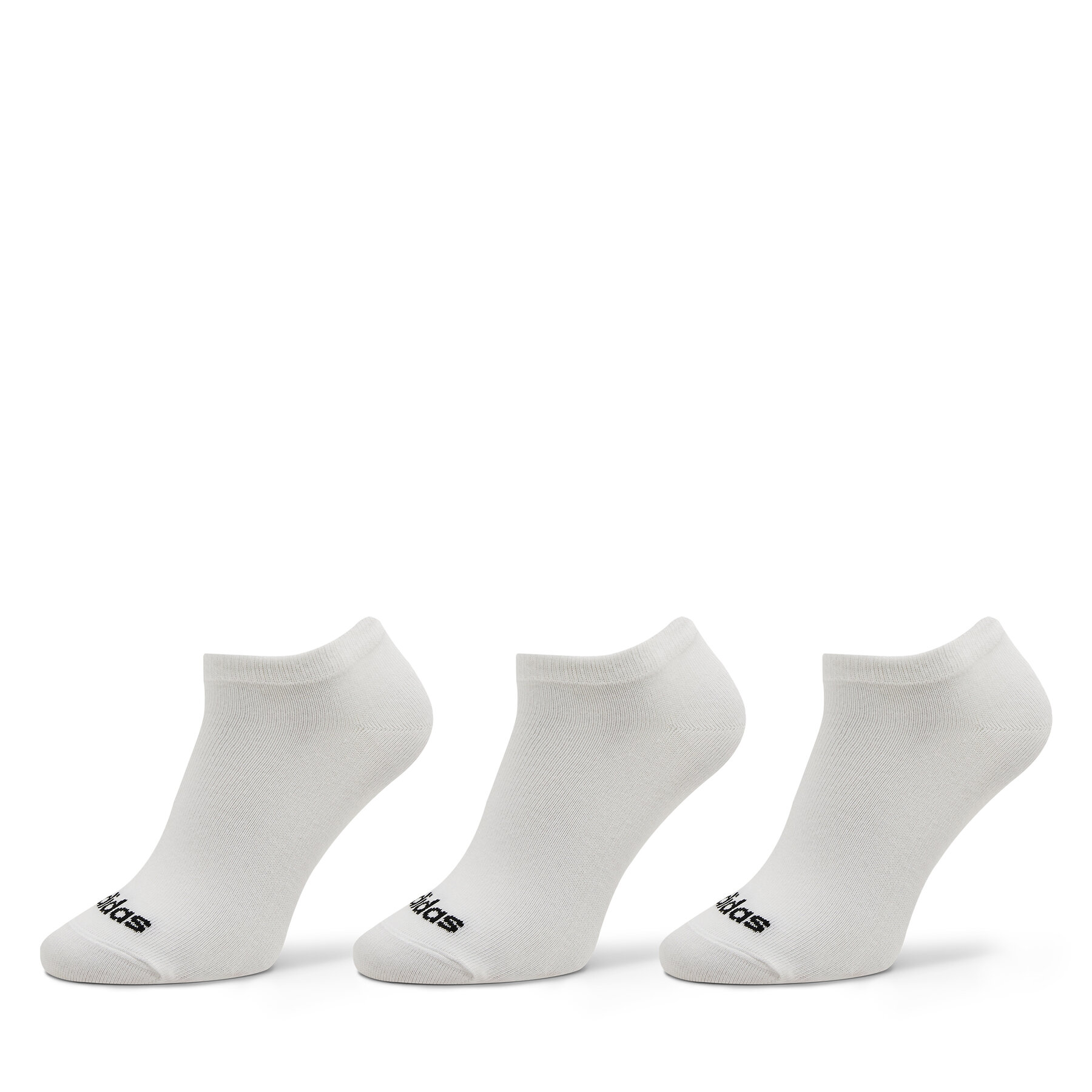 Unisex Pėdutės adidas Thin Linear Low-Cut Socks 3 Pairs HT3447 white/black