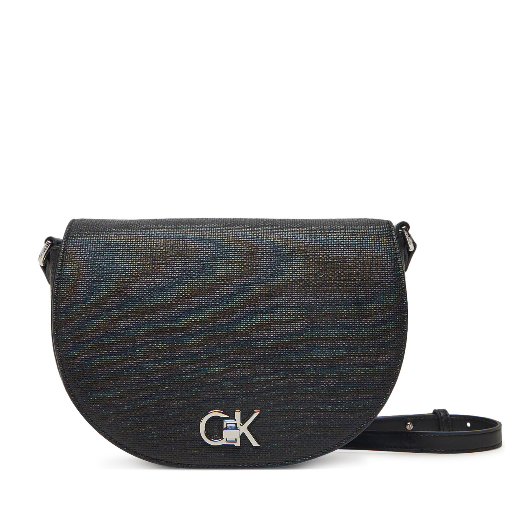 Borsetta Calvin Klein Ck Hw Crossbody Saddle Bag_Tex K60K613233 Nero