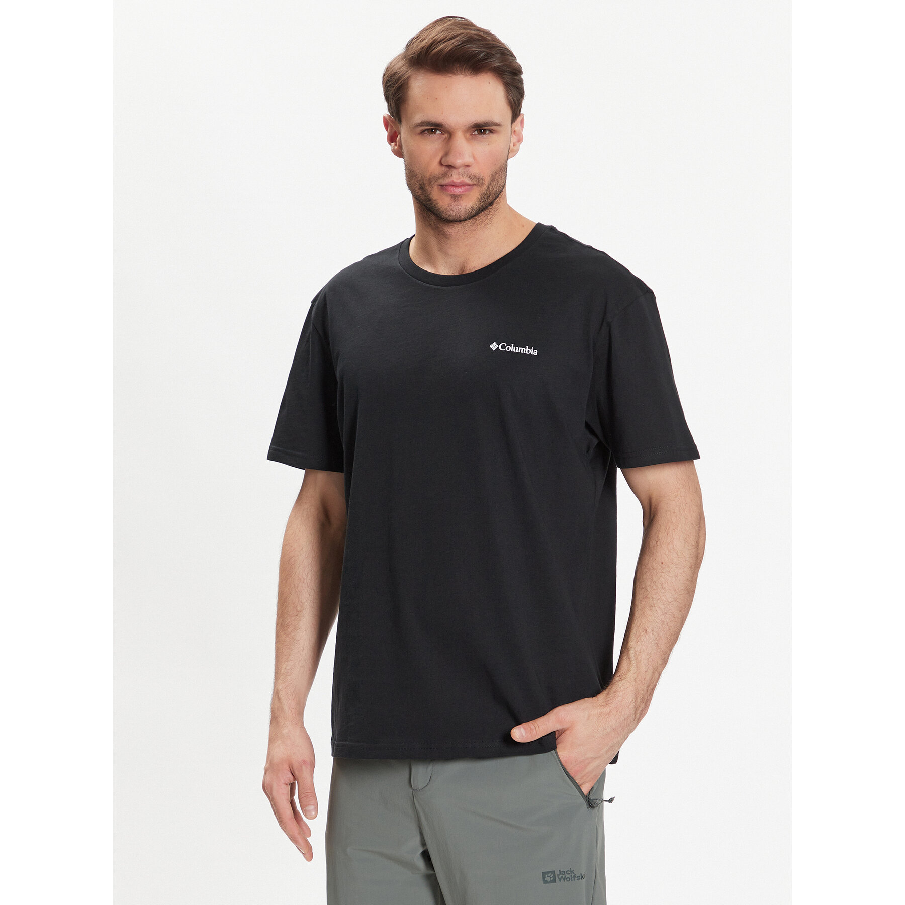 Columbia Marškinėliai Basic Logo 1680053 Juoda Regular Fit