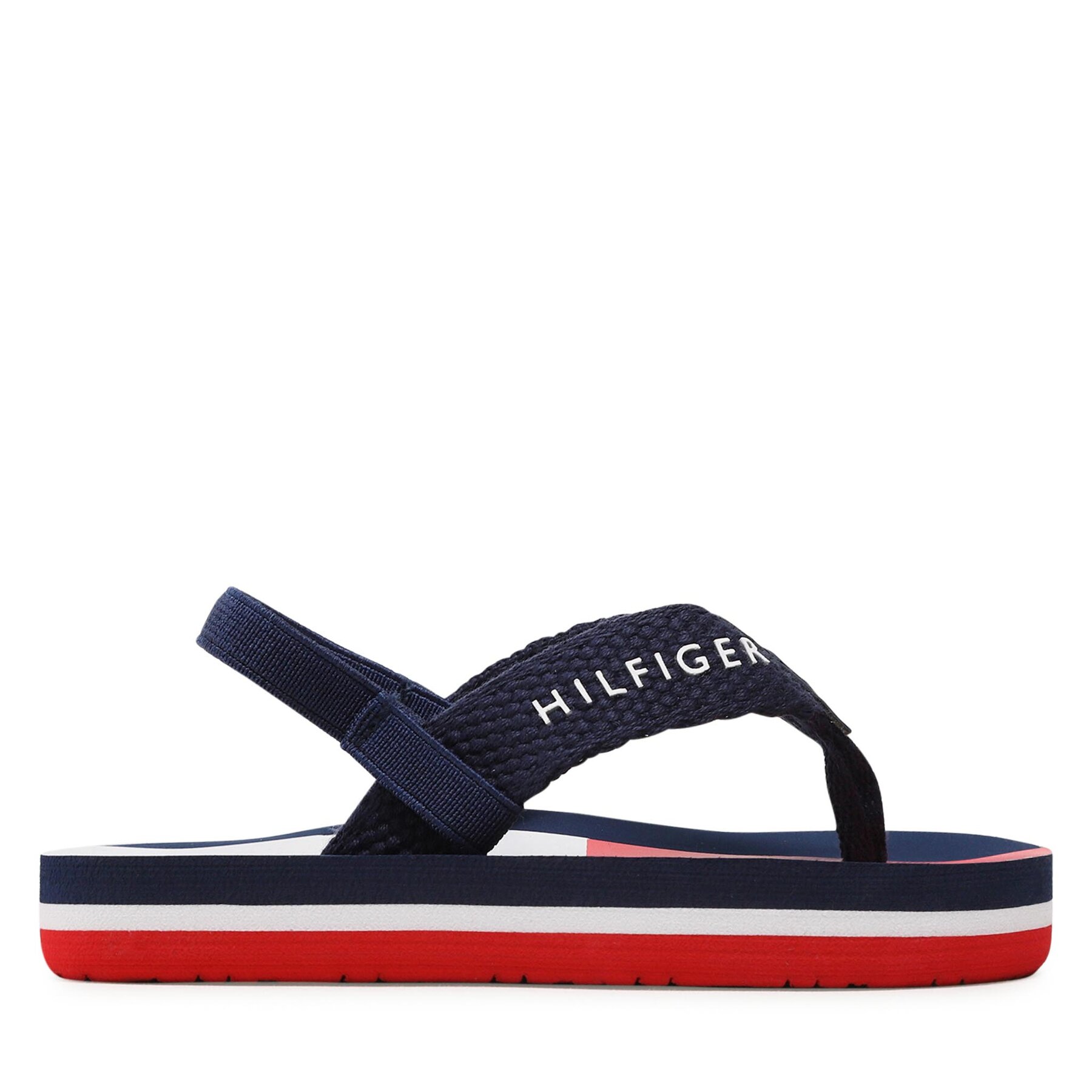 Sandales Tommy Hilfiger Flag Flap Flop T1B8-32917-0058 Tumši zils