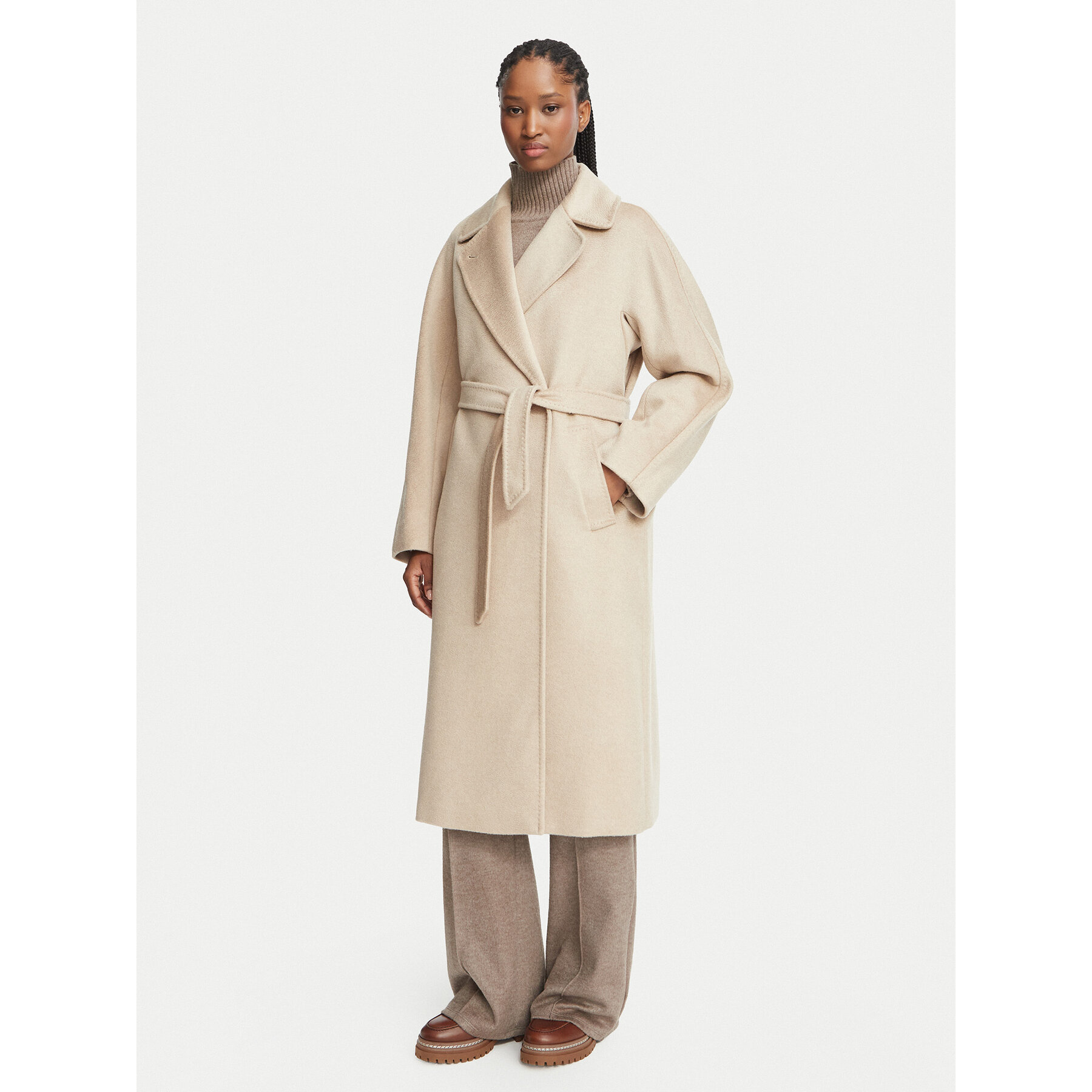 Weekend Max Mara Wollmantel Resina 2625016102 Beige Regular Fit