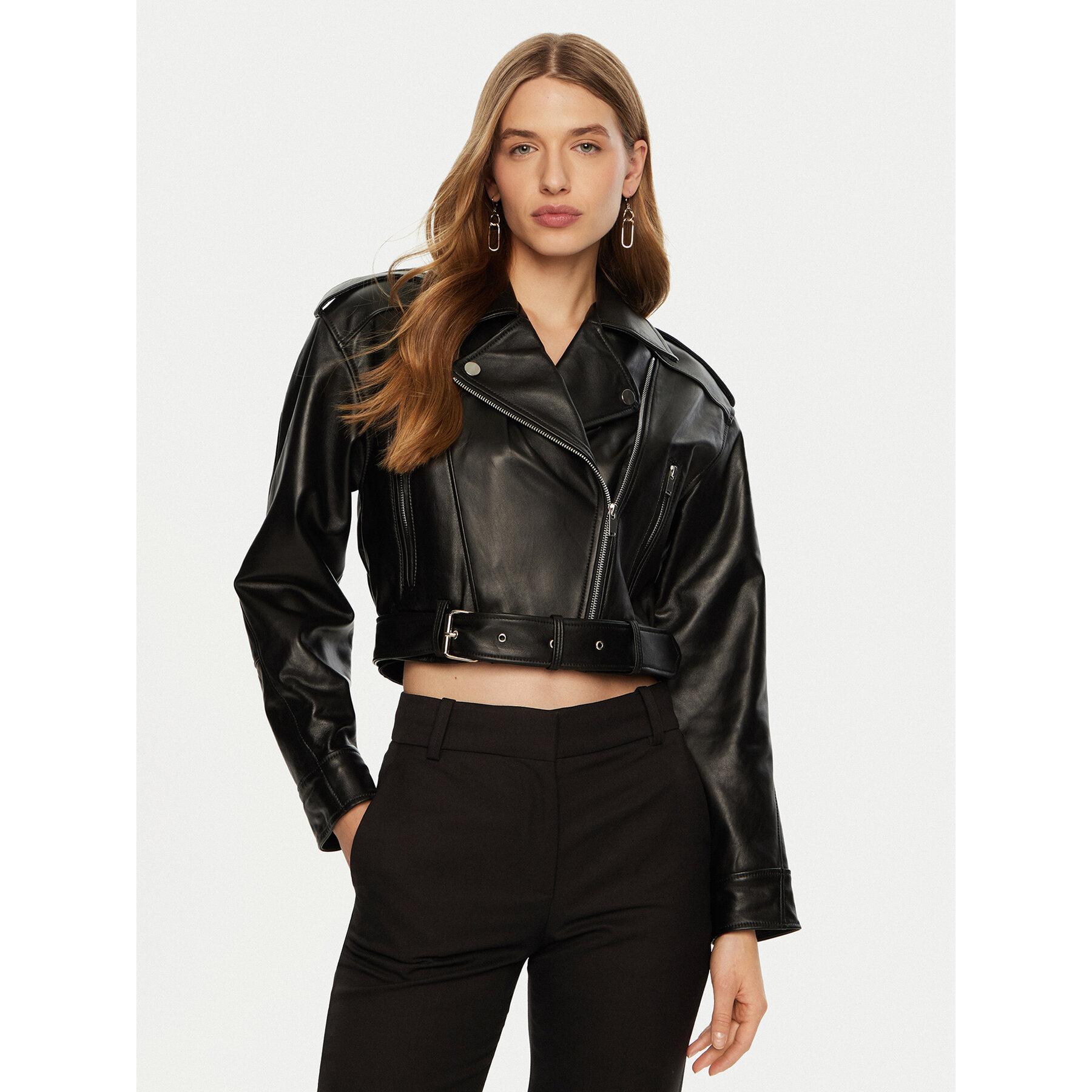 ACCESS FASHION Lederjacke 44-9301 Schwarz Regular Fit