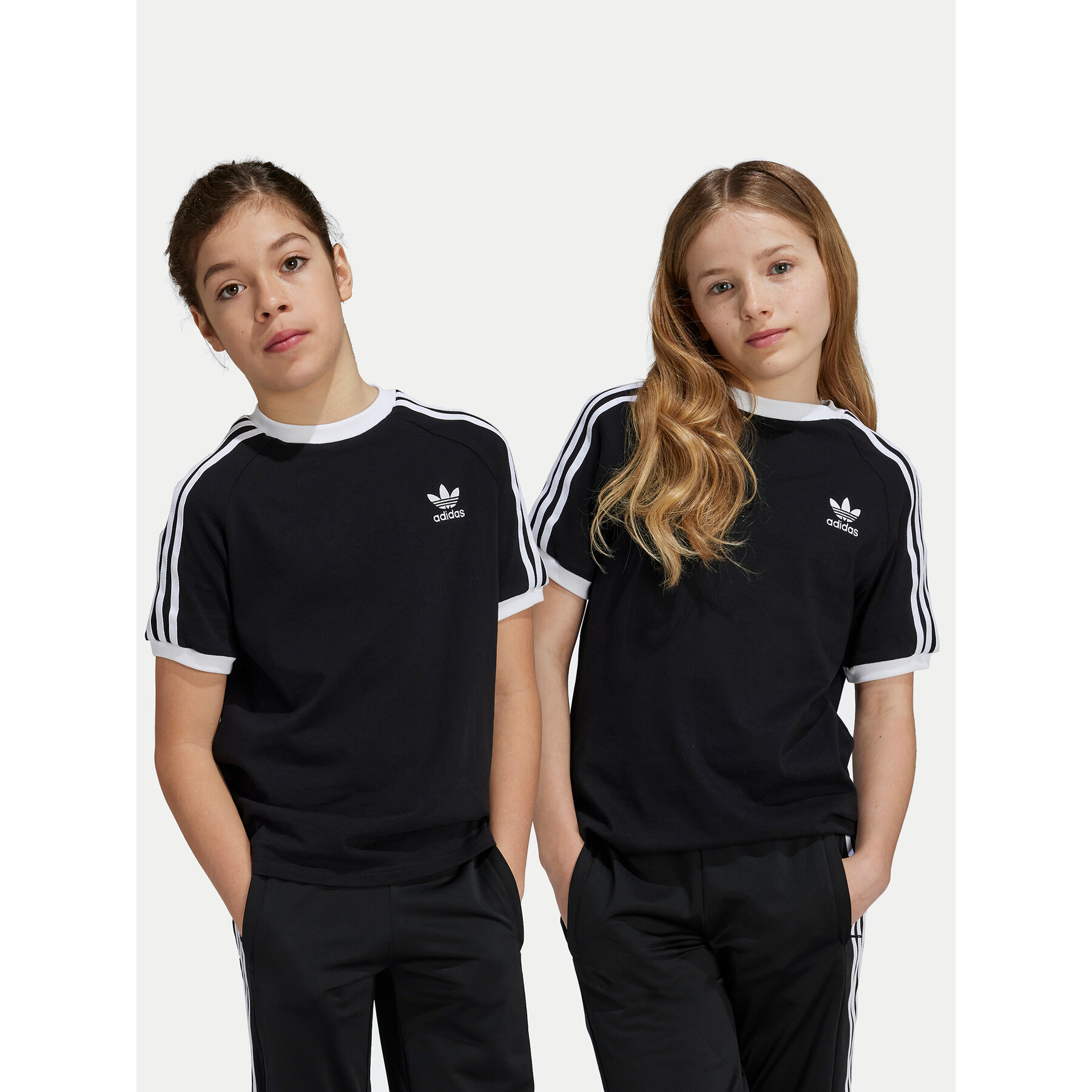 adidas Póló 3-Stripes IX7626 Fekete Relaxed Fit