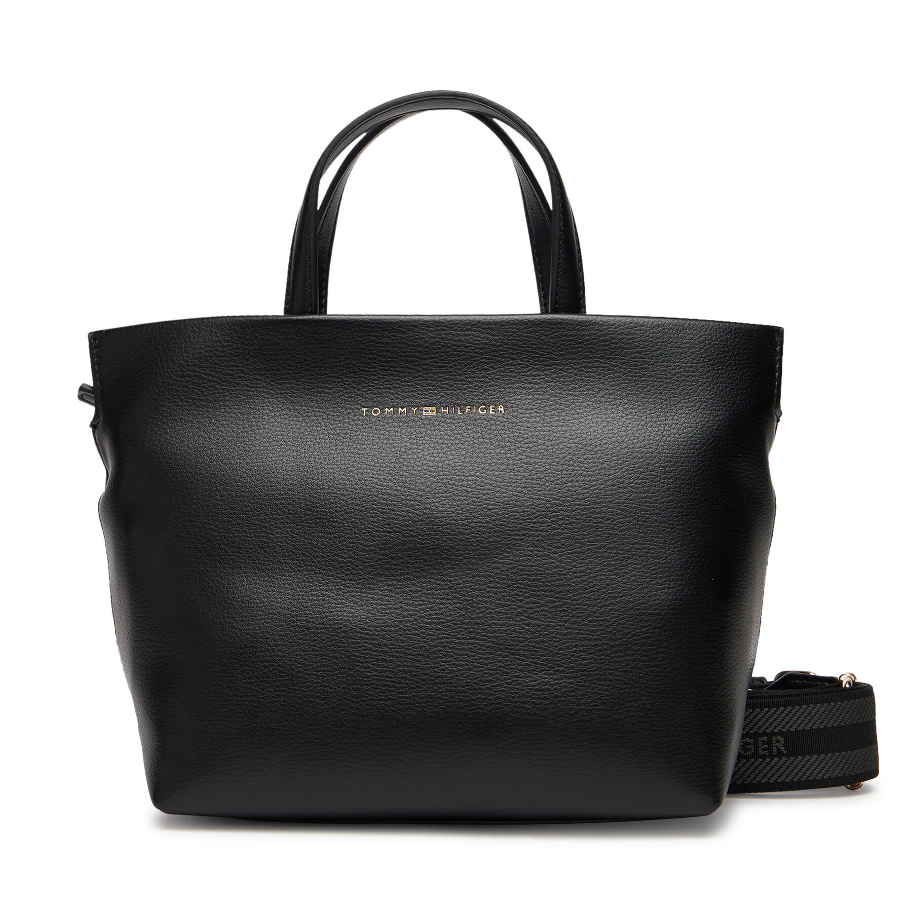 Geantă Tommy Hilfiger Th Logotape AW0AW17694 Negru