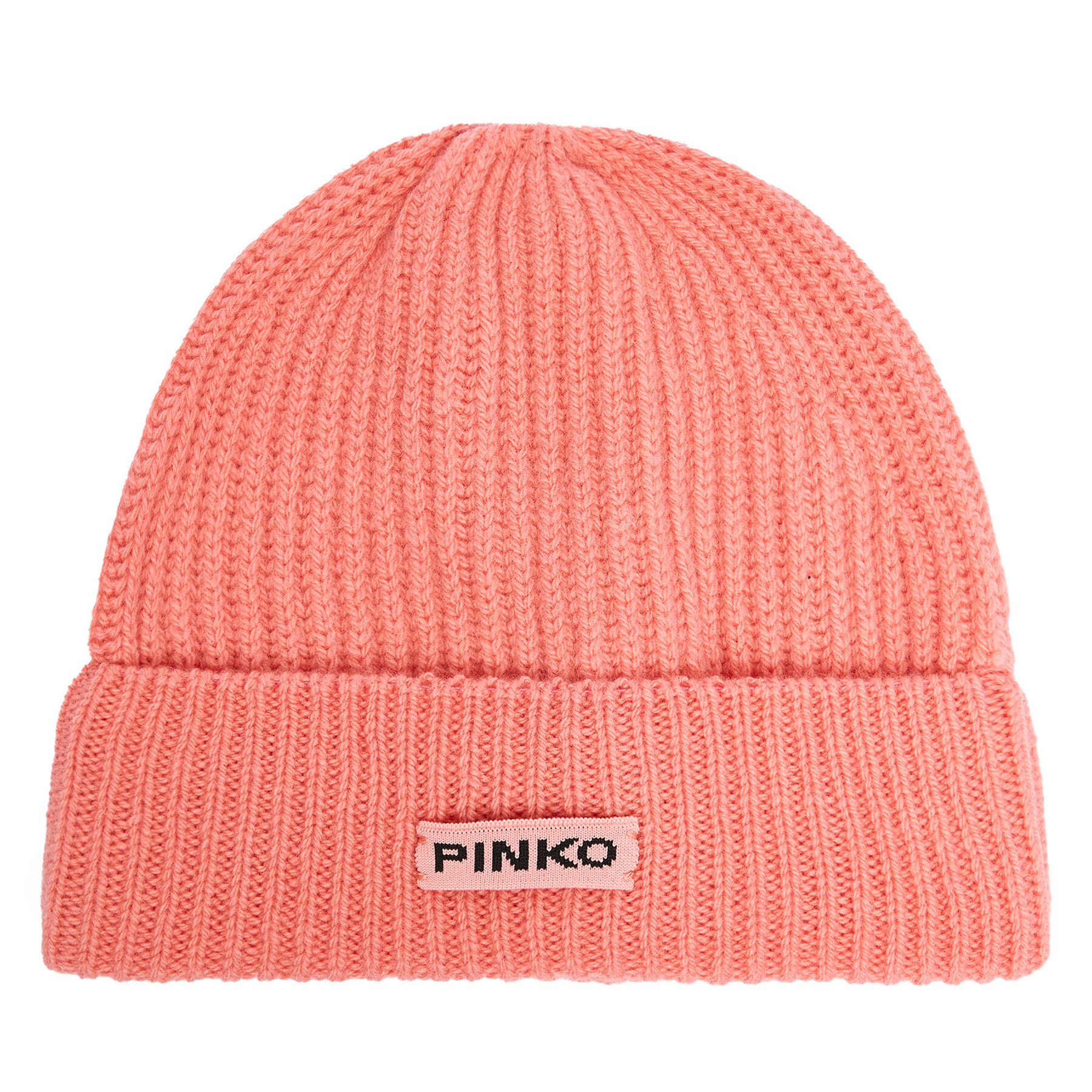 Čiapka PINKO Lambkin Cuffia AI 24-25 BLK01 104489 A1CH Koralová