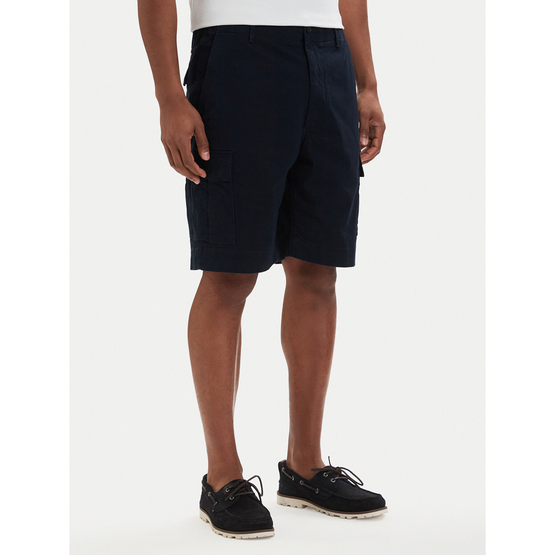 Tommy Hilfiger Stoffshorts Twill Cargo MW0MW42350 Dunkelblau Relaxed Fit