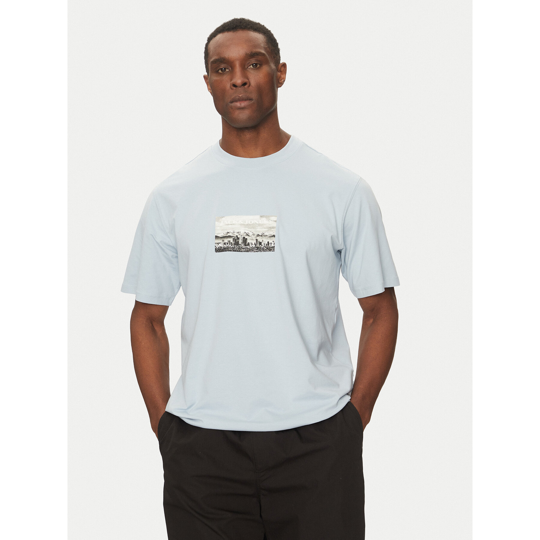 Jack & Jones Póló Pacer Photo 12273775 Kék Relaxed Fit