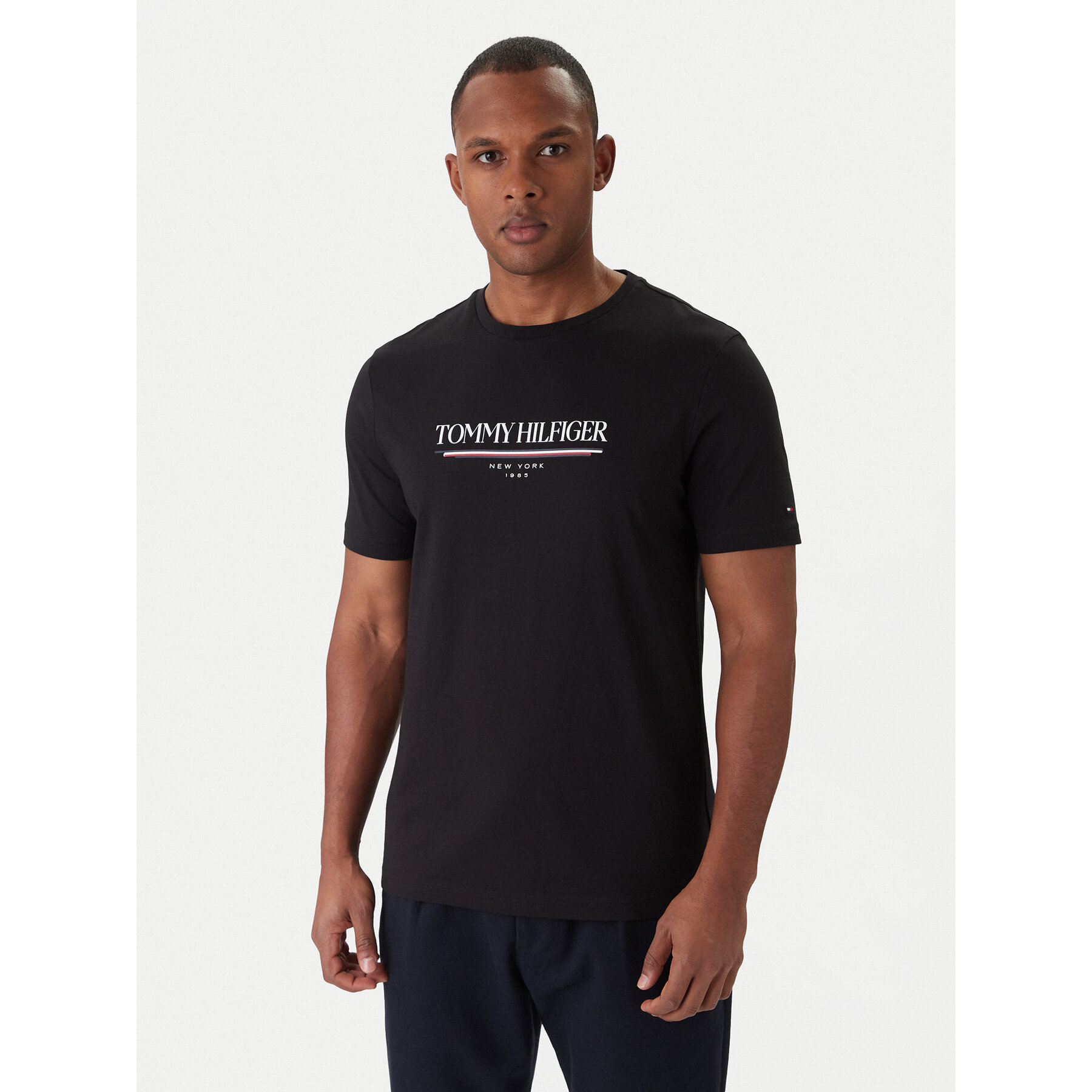 Tommy Hilfiger T-Shirt Brand Love MW0MW40324 Μαύρο Regular Fit