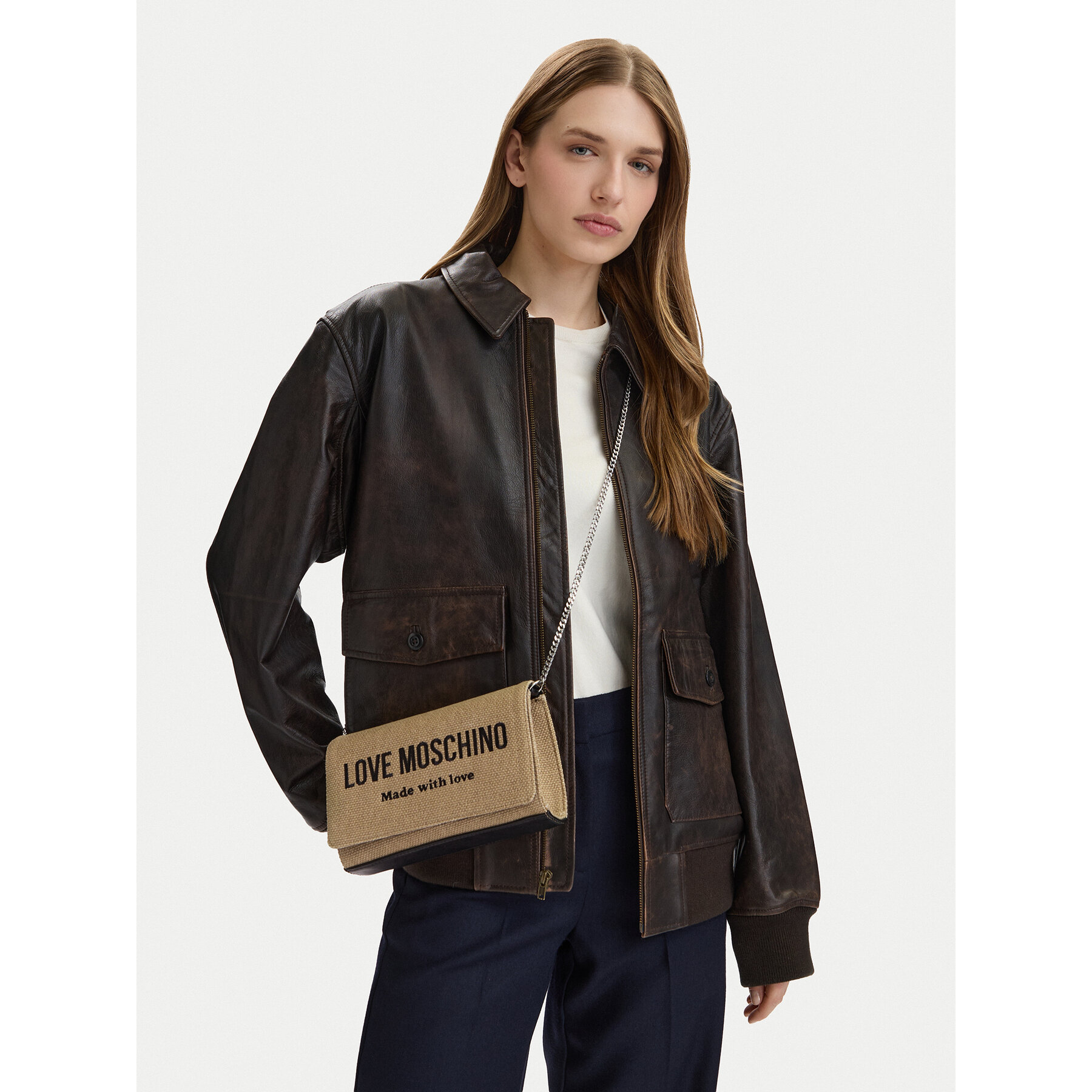 Дамска чанта LOVE MOSCHINO JC4232PP0OKB190A Бежов