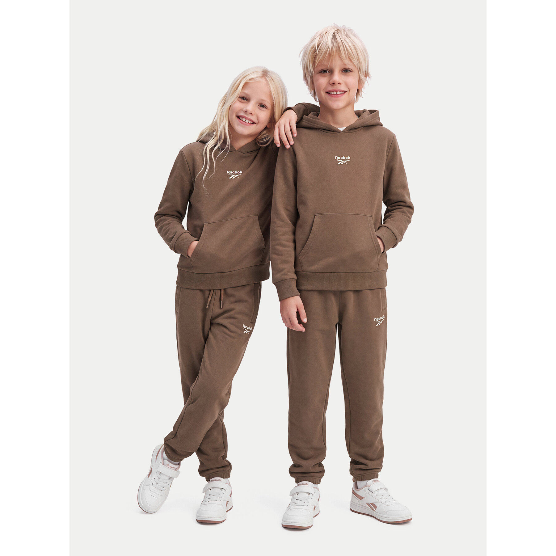 Reebok Melegítő ruha szett RK95228CCB Barna Regular Fit