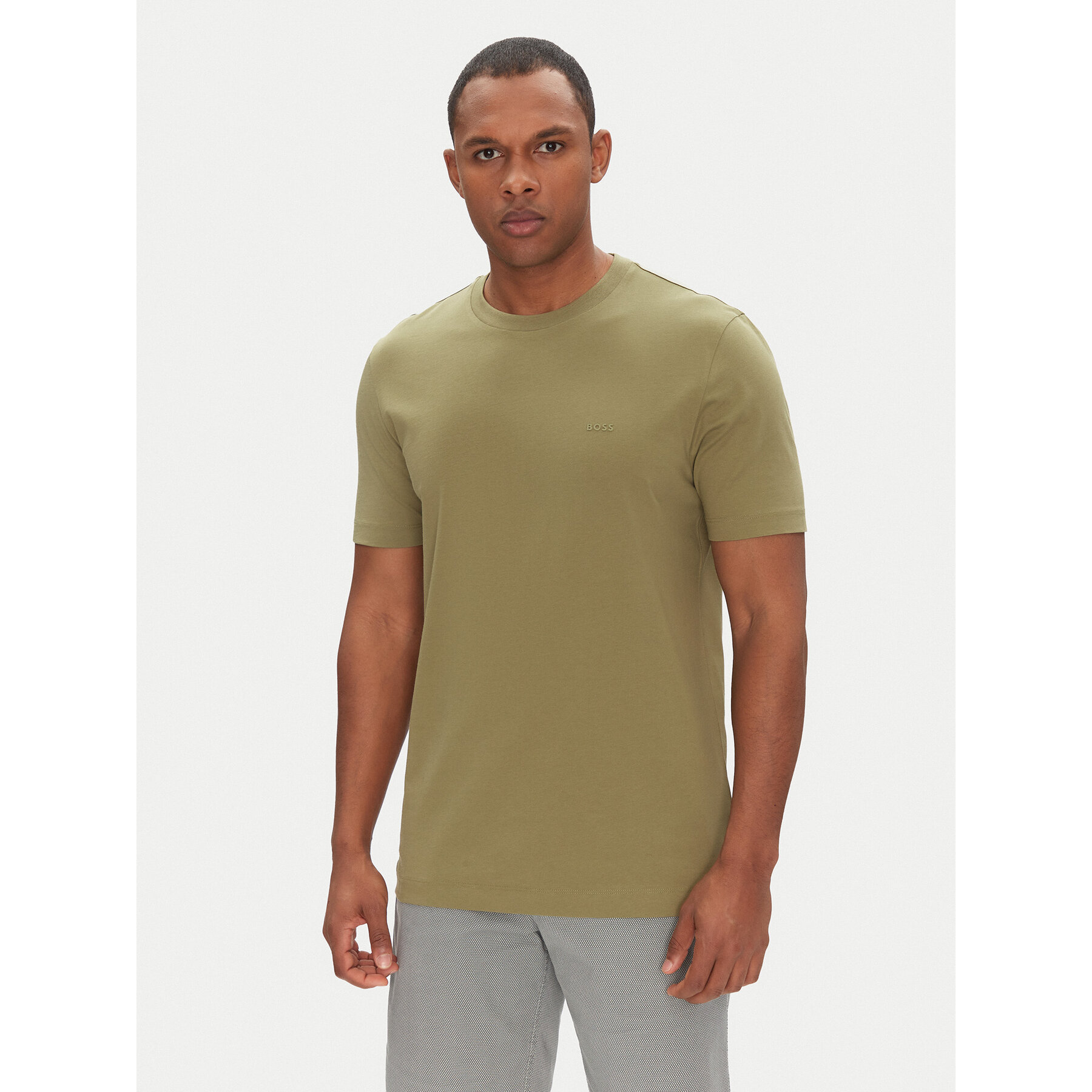 BOSS Póló Thompson 01 50468347 Zöld Regular Fit