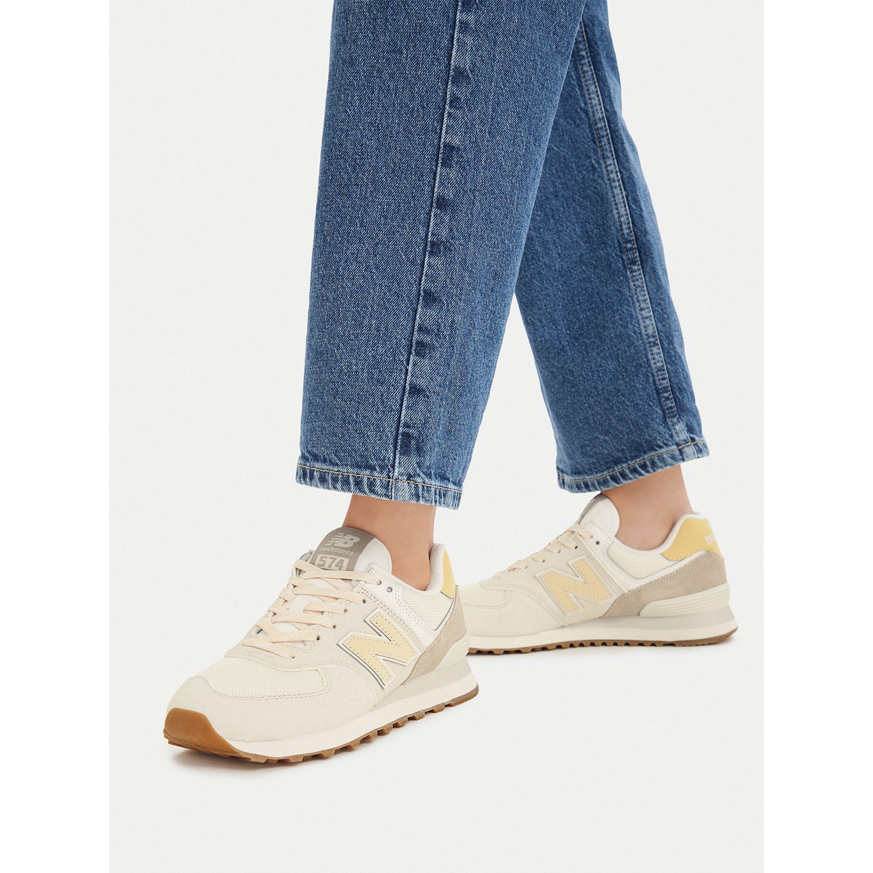 Sneakersy New Balance W574VA Krémová