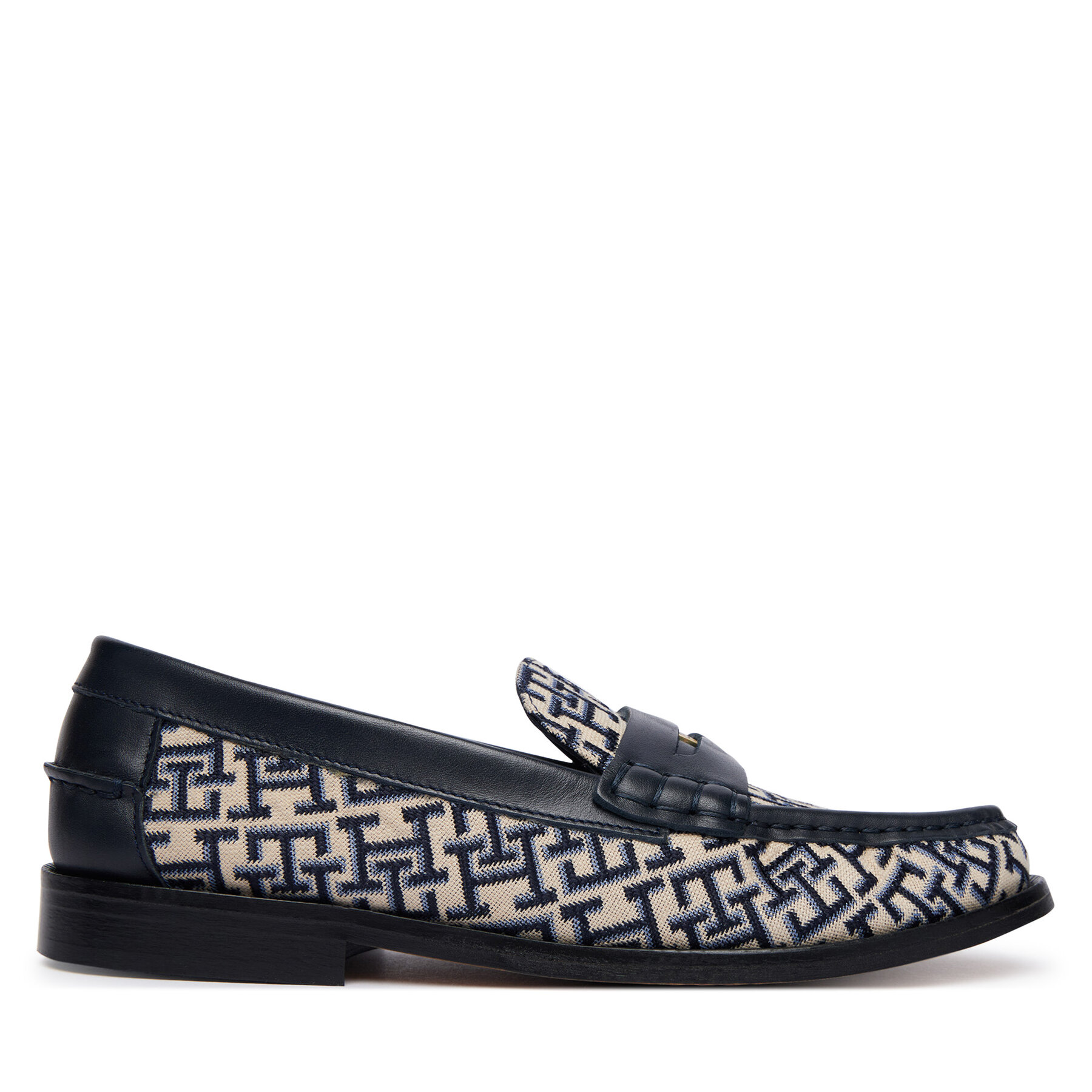 Loafers Tommy Hilfiger Th Monogram Penny Bar Loafer FW0FW09537 Tmavomodrá