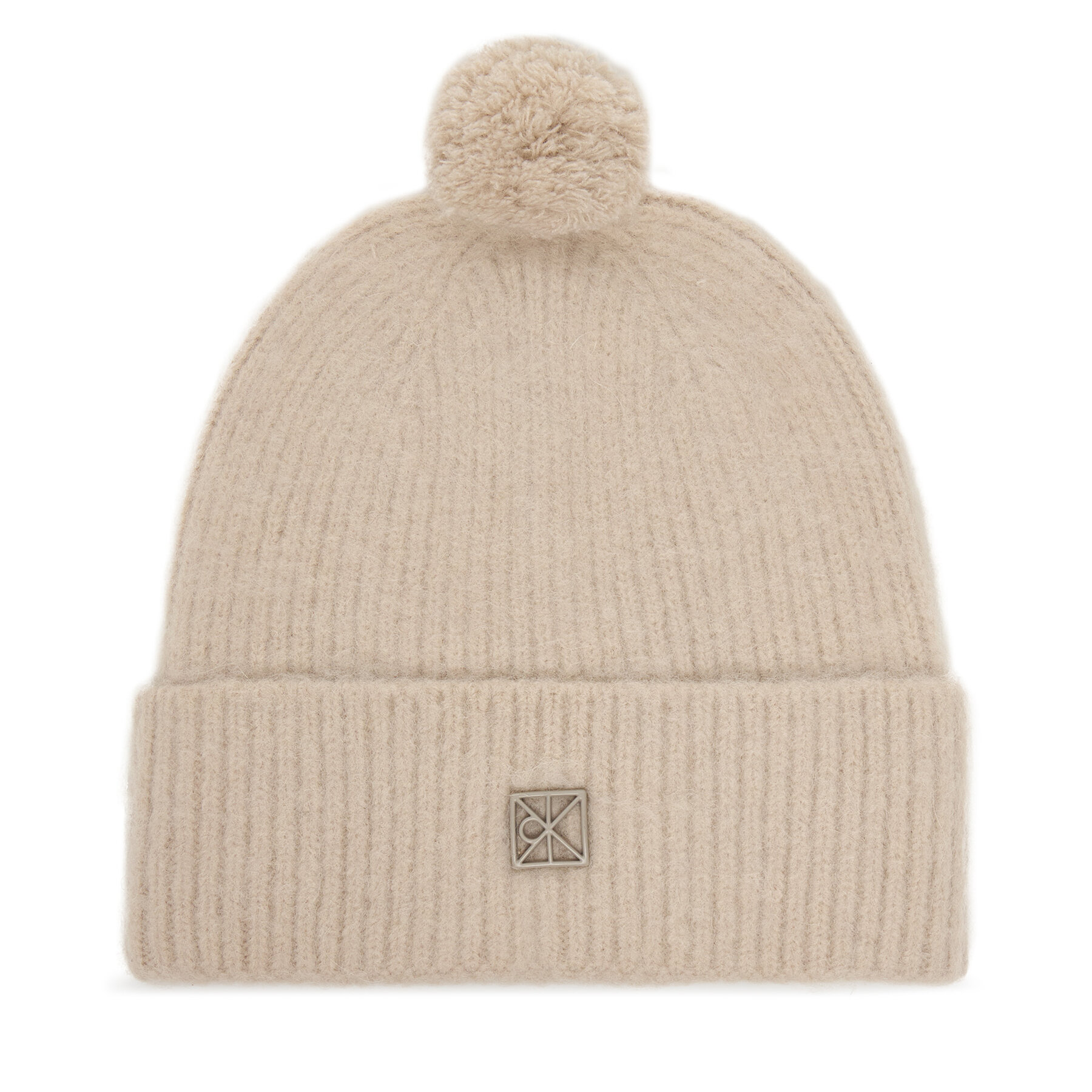 Čiapka Calvin Klein Emblem Brushed LV04D8067G Béžová