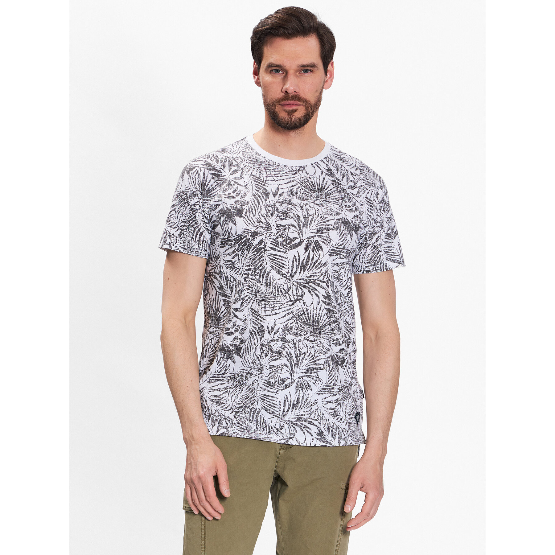 INDICODE T-Shirt Palme 40-935 Γκρι Regular Fit