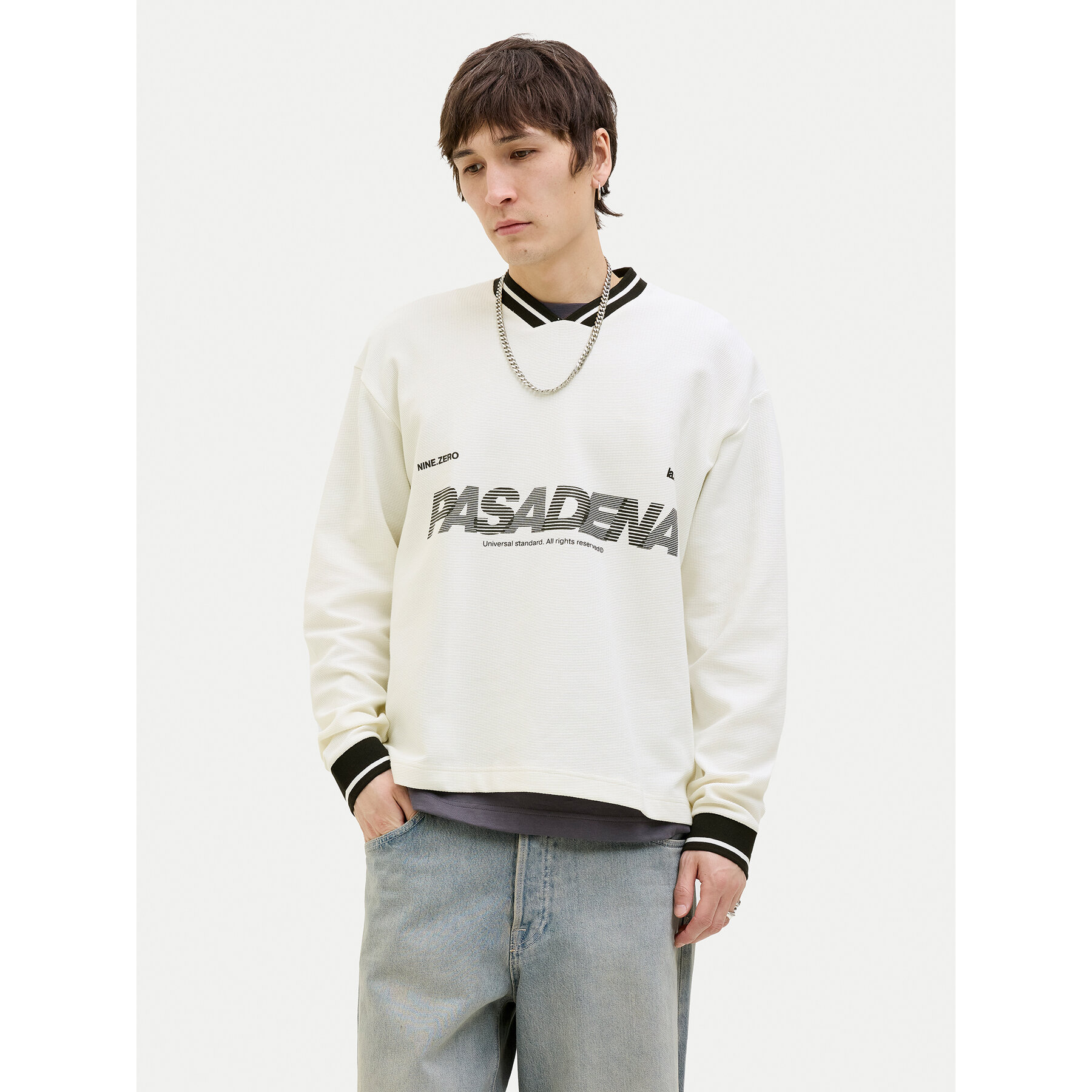 Jack & Jones Sweatshirt Horizon 12278566 Weiß Oversize