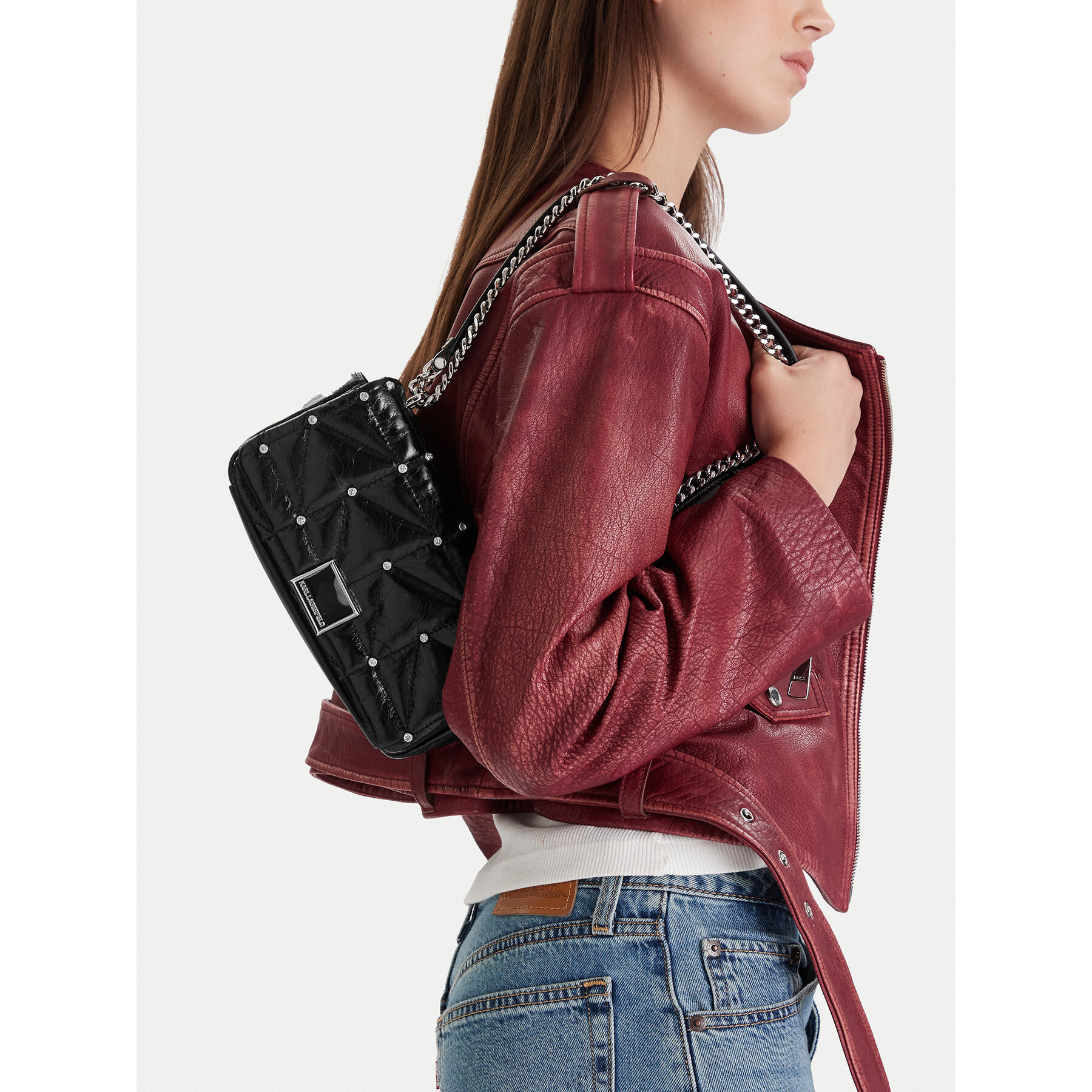 Дамска чанта KARL LAGERFELD A4W30051 Черен