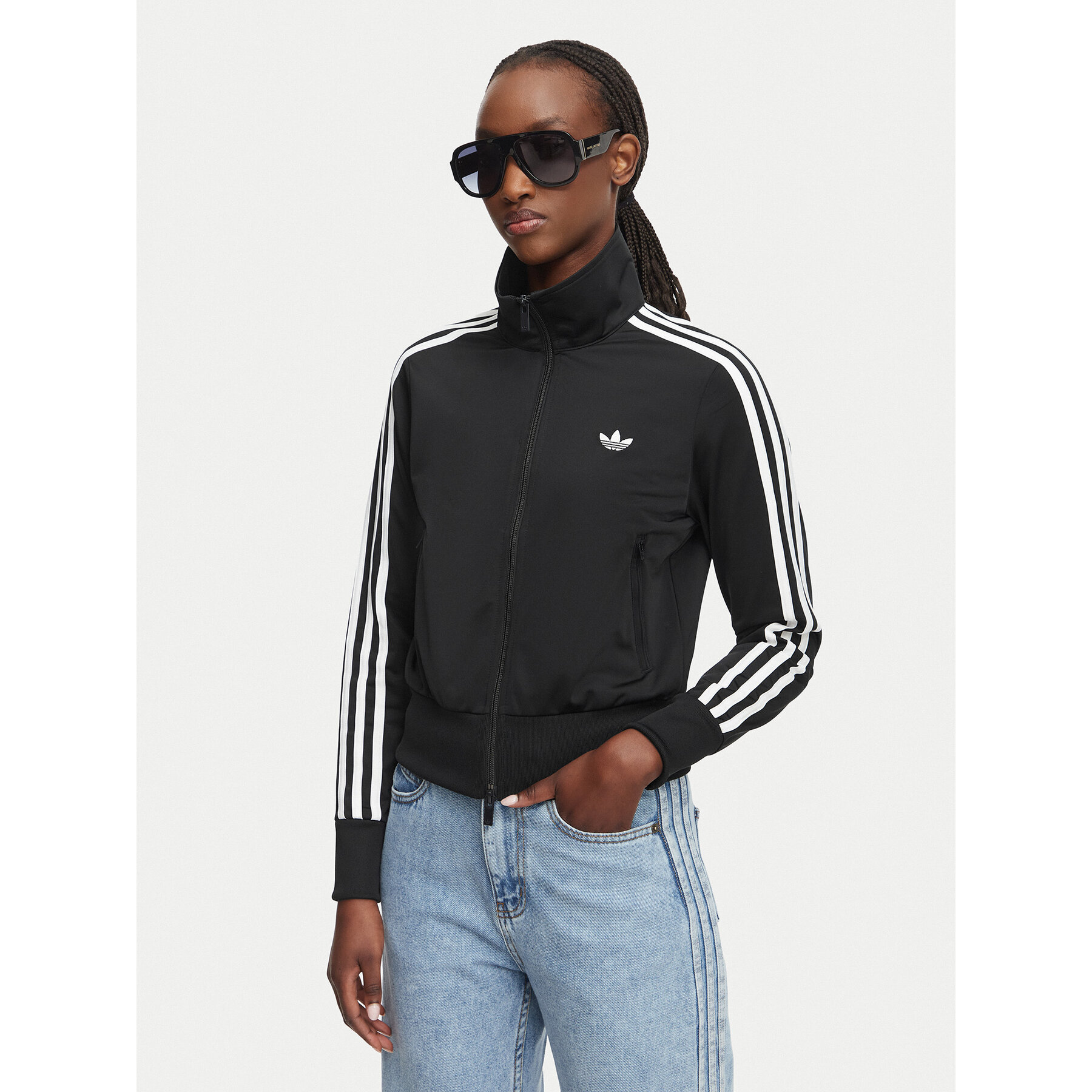 adidas Sweatshirt Firebird Classic Track Jacket KV9552 Schwarz Regular Fit
