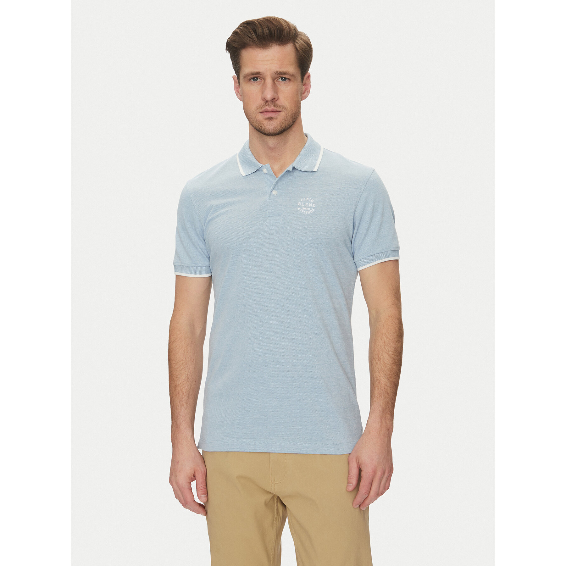 Blend Polo 20708180 Γαλάζιο Regular Fit