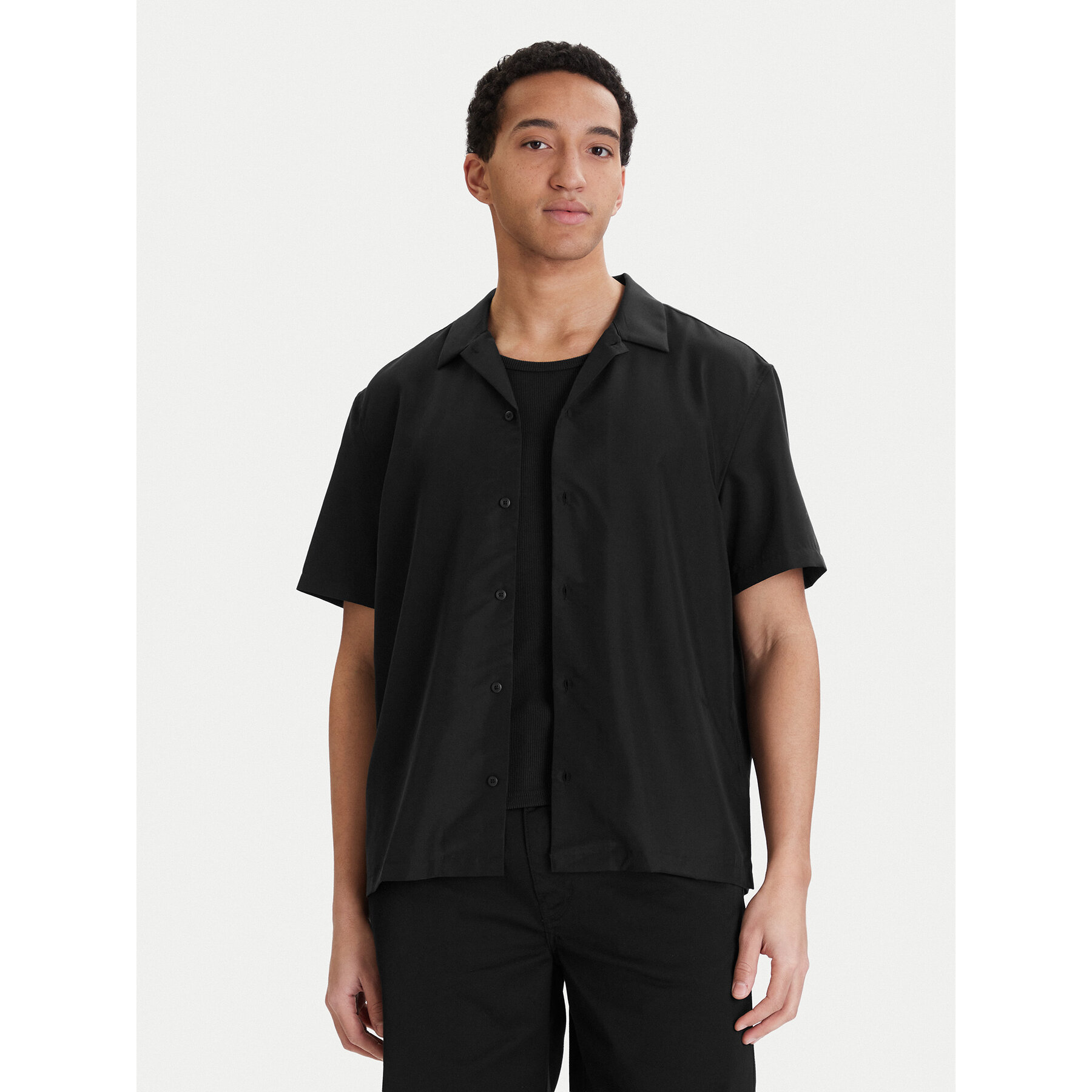 Calvin Klein Hemd LV04LF114G Schwarz Relaxed Fit