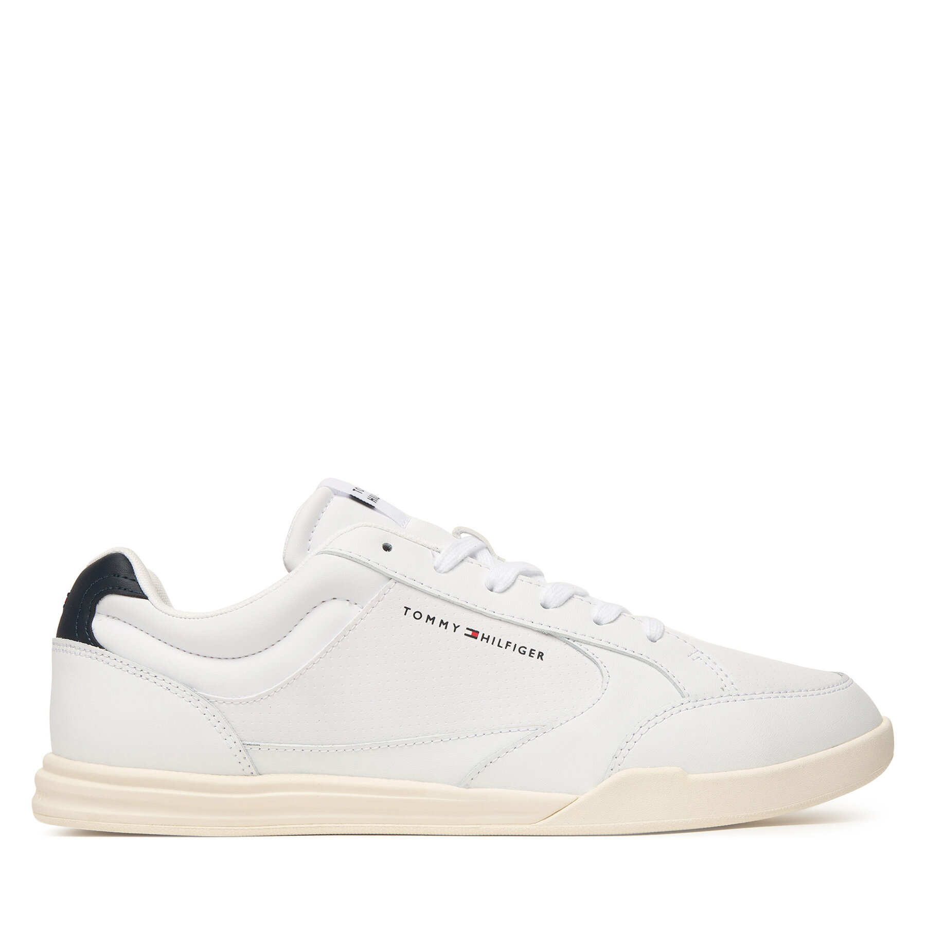 Sneakers Tommy Hilfiger Lo Pro Cupsole Perf Leather FM0FM05944 Alb