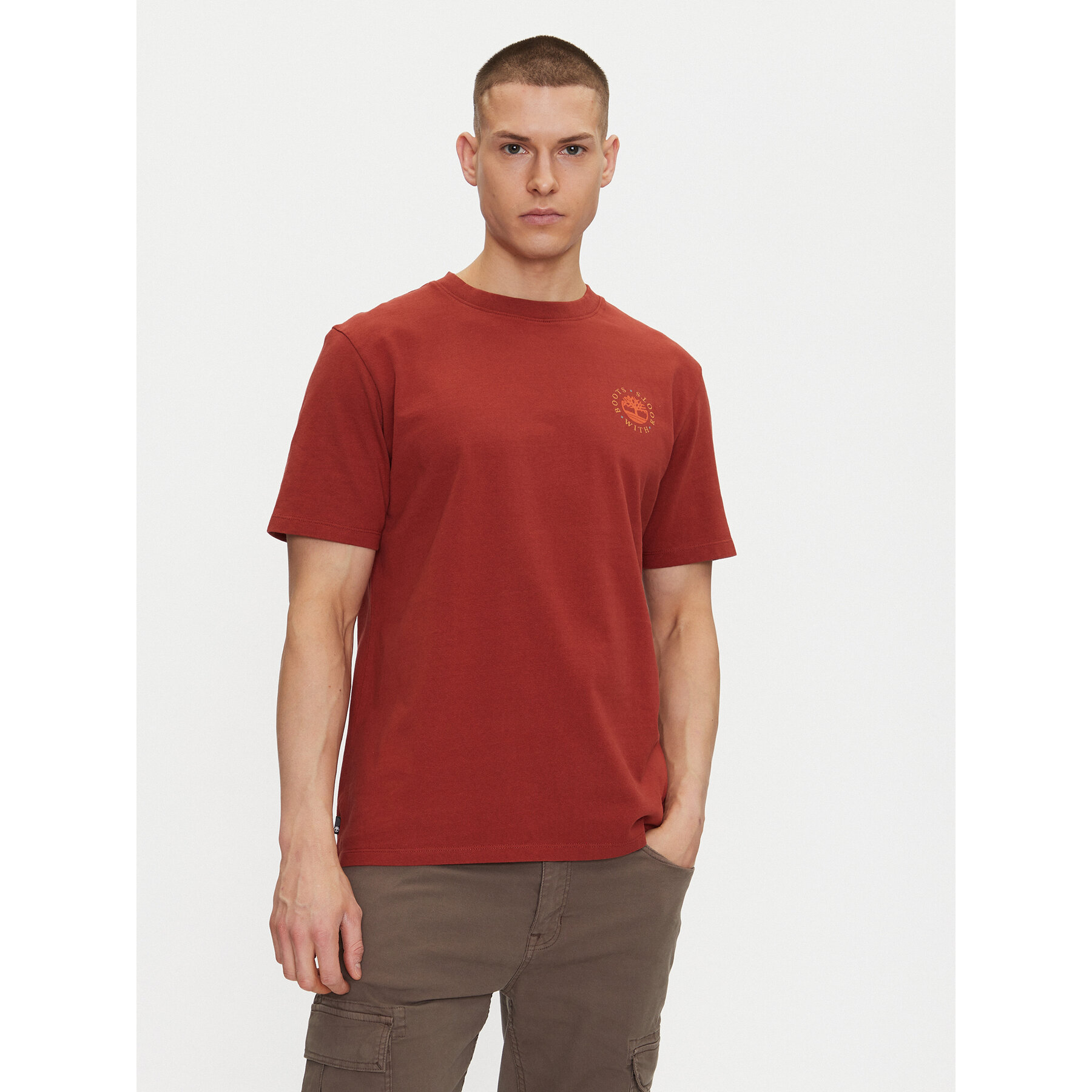 Timberland Póló TB0A6DPD Piros Regular Fit