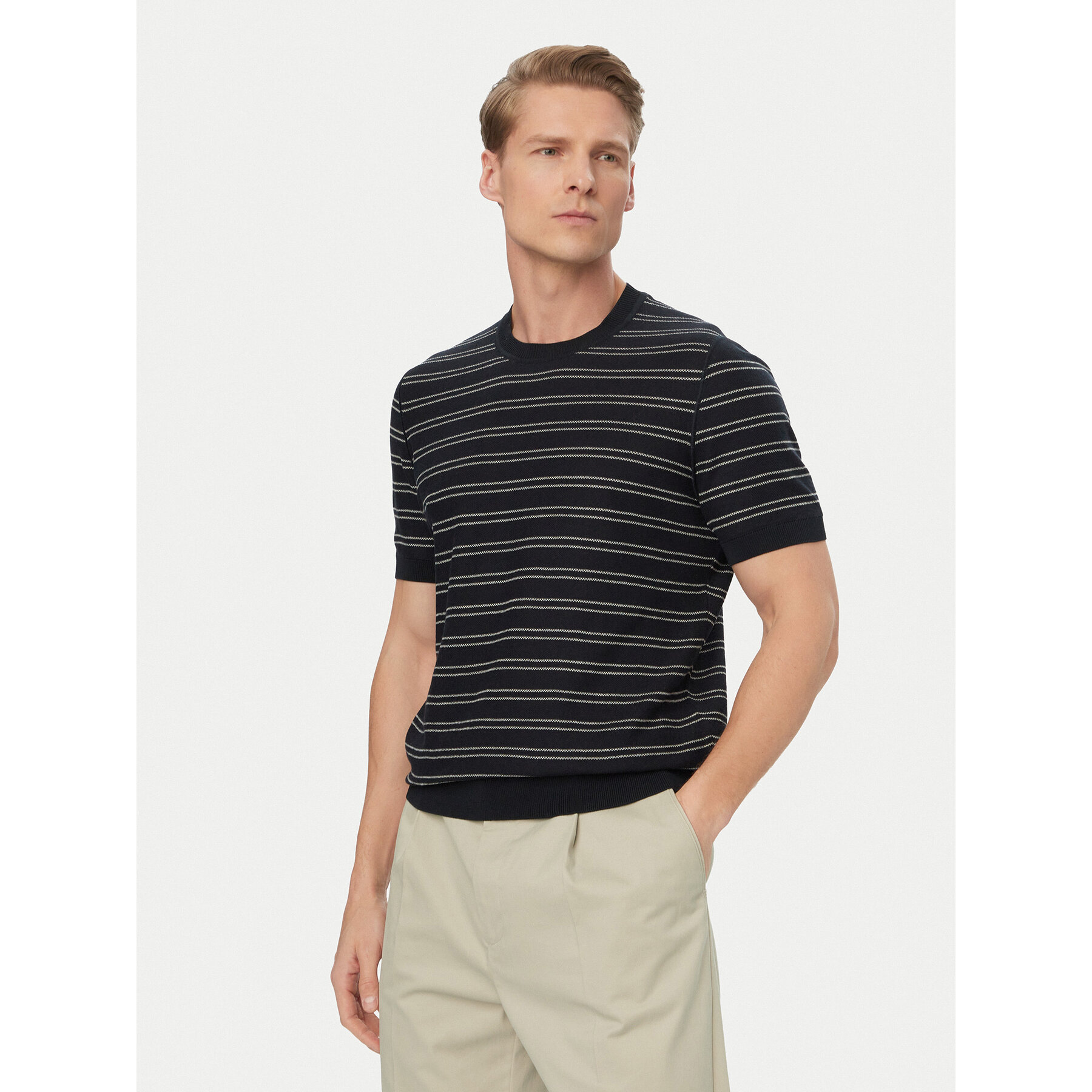 BOSS T-Shirt H-Nalon 50560482 Dunkelblau Regular Fit