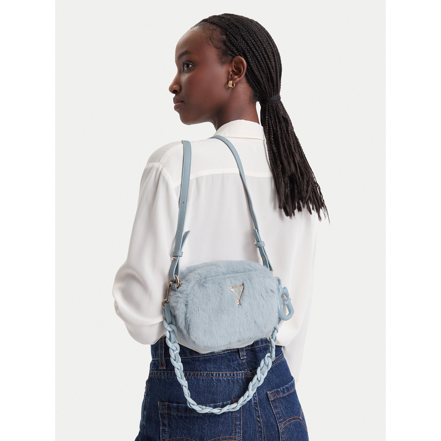 Ročna torba Guess J6BZ18 W3992 Modra