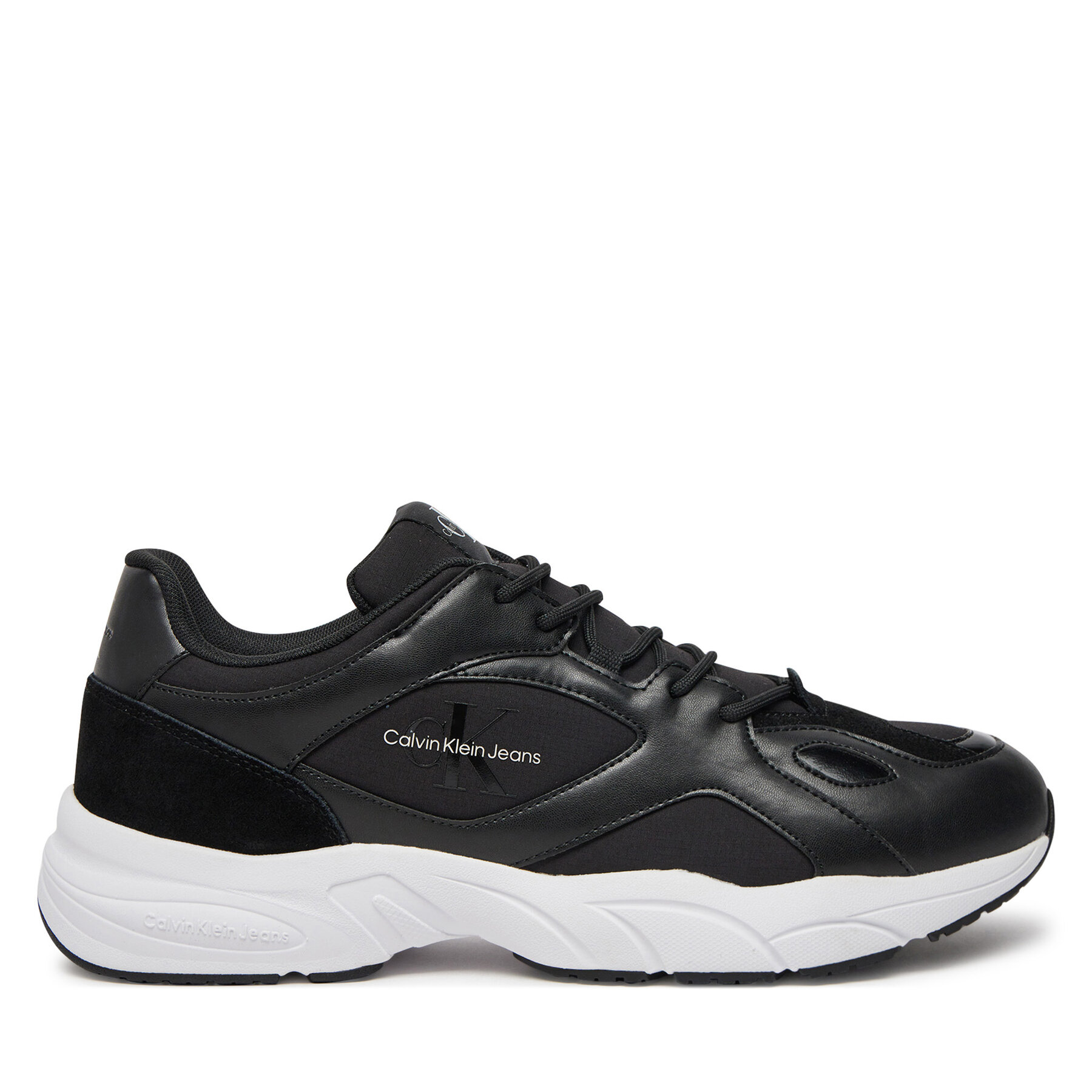 Sneakers Calvin Klein Retro Tennis Low Laceup Mtl YM0YM00985 Svart