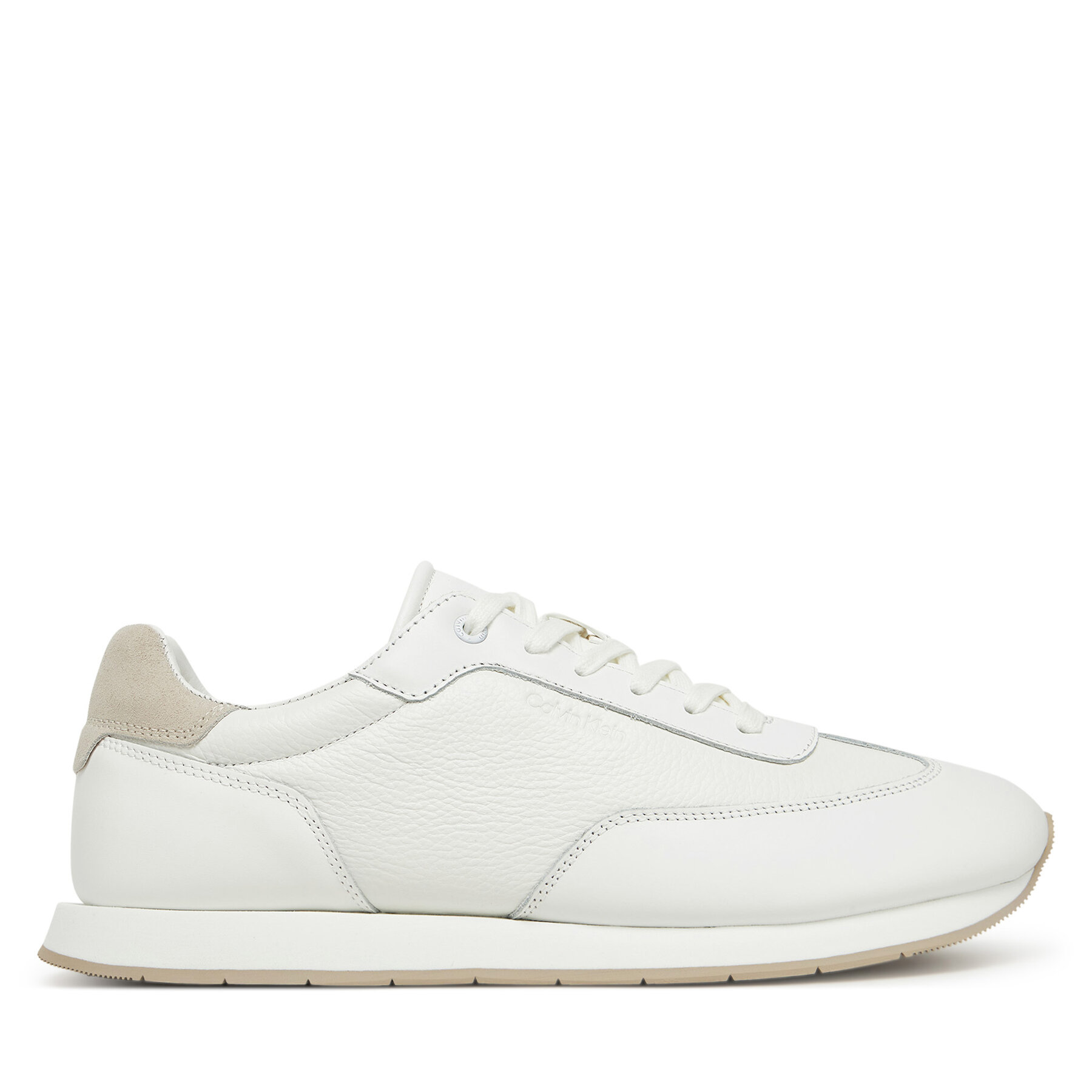 Sneakersy Calvin Klein Low Top Lace Up Tmbl Lth HM0HM01804 Biela